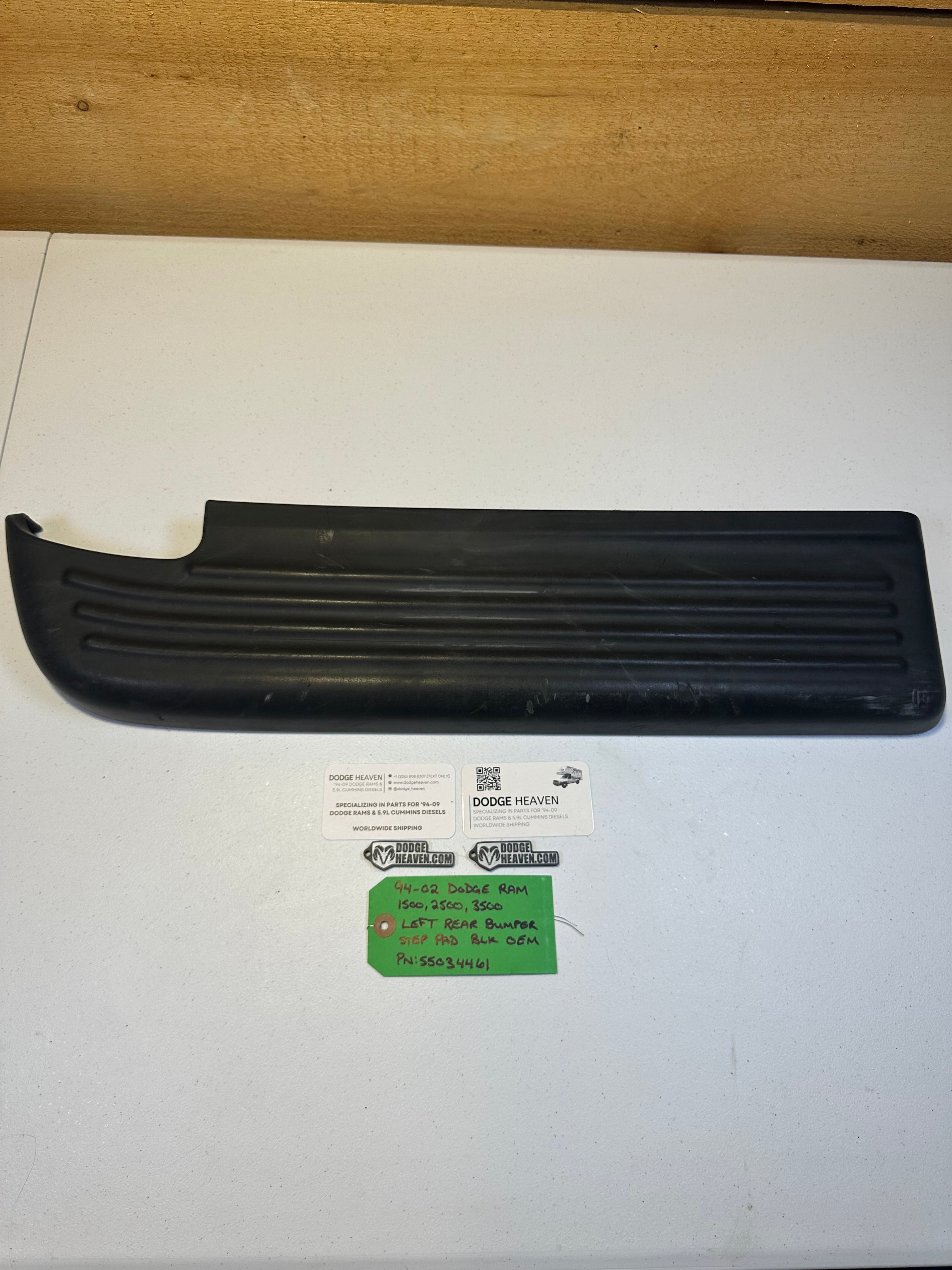 1998-2002 Dodge Ram 1500 2500 3500 Left Rear Bumper Pad Cover
