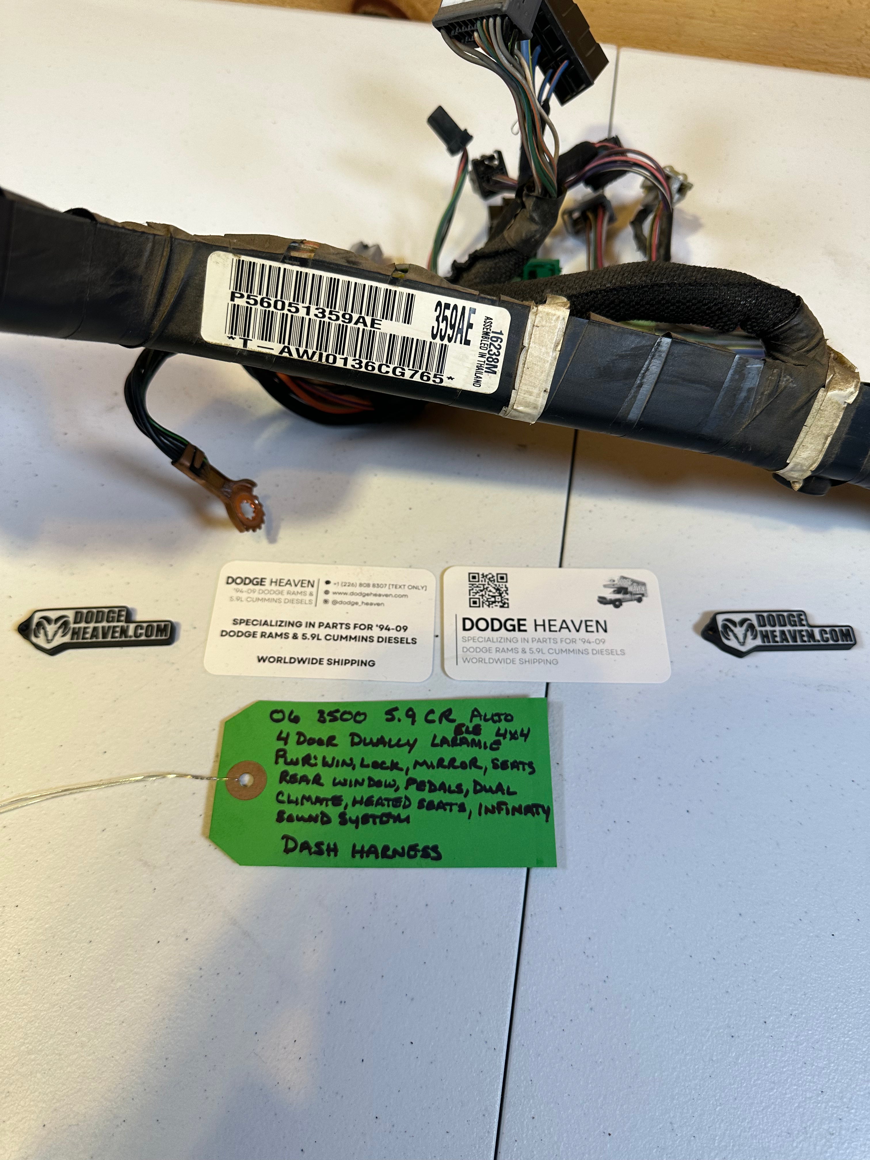 2006-2006 Dodge Ram Interior Dash Wiring Harness