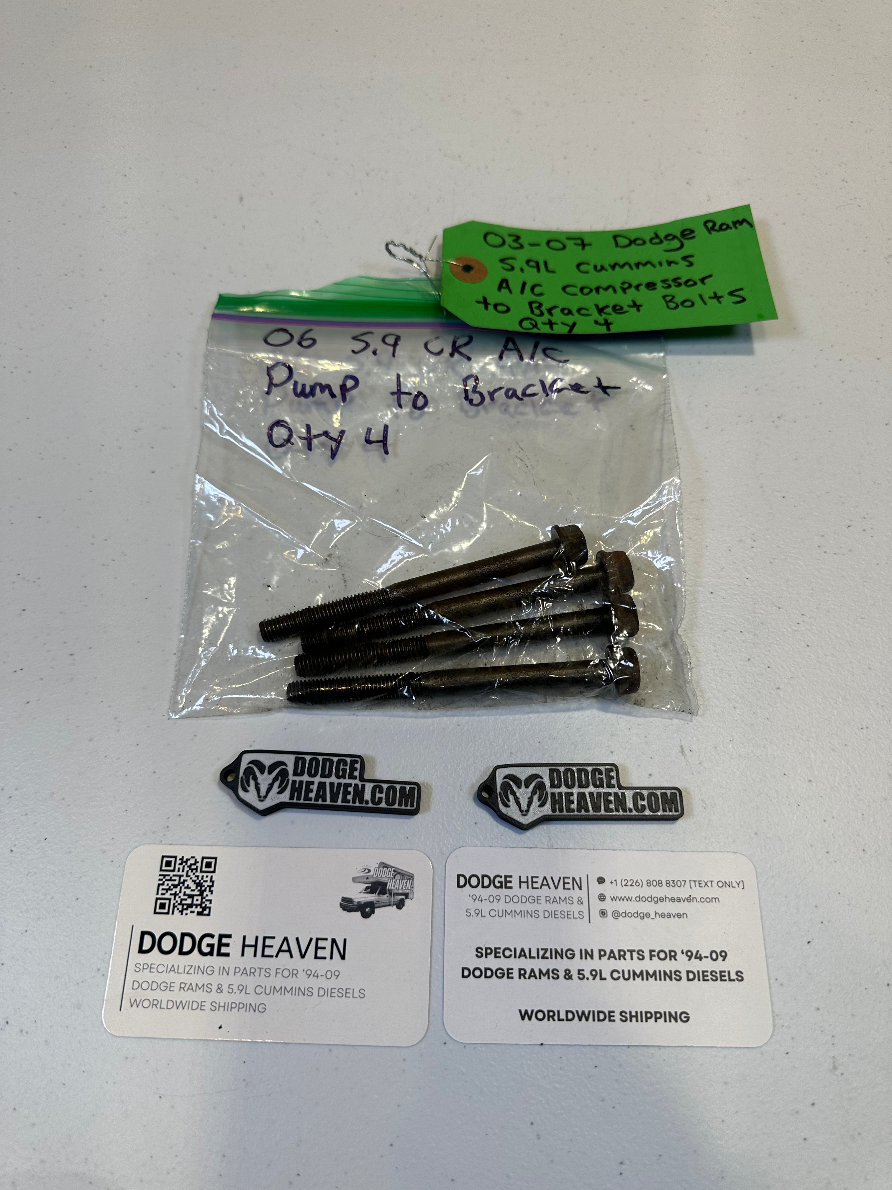 2003-2007 Dodge Ram 2500 3500 5.9L Cummins A/C Compressor To Bracket Bolts Qty 4