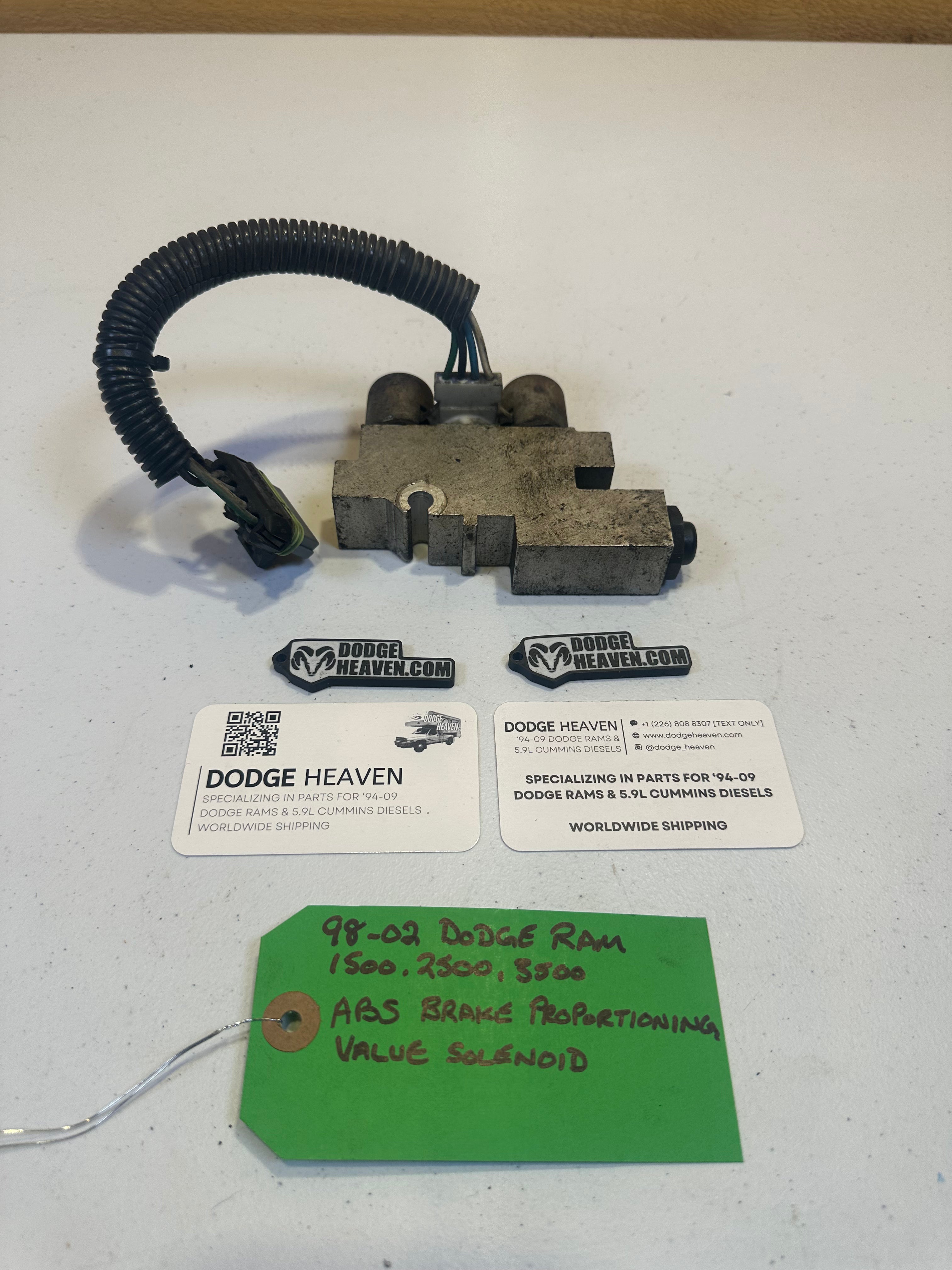 1998-2002 Dodge Ram 1500 2500 3500 ABS Brake Proportioning Valve Solenoid
