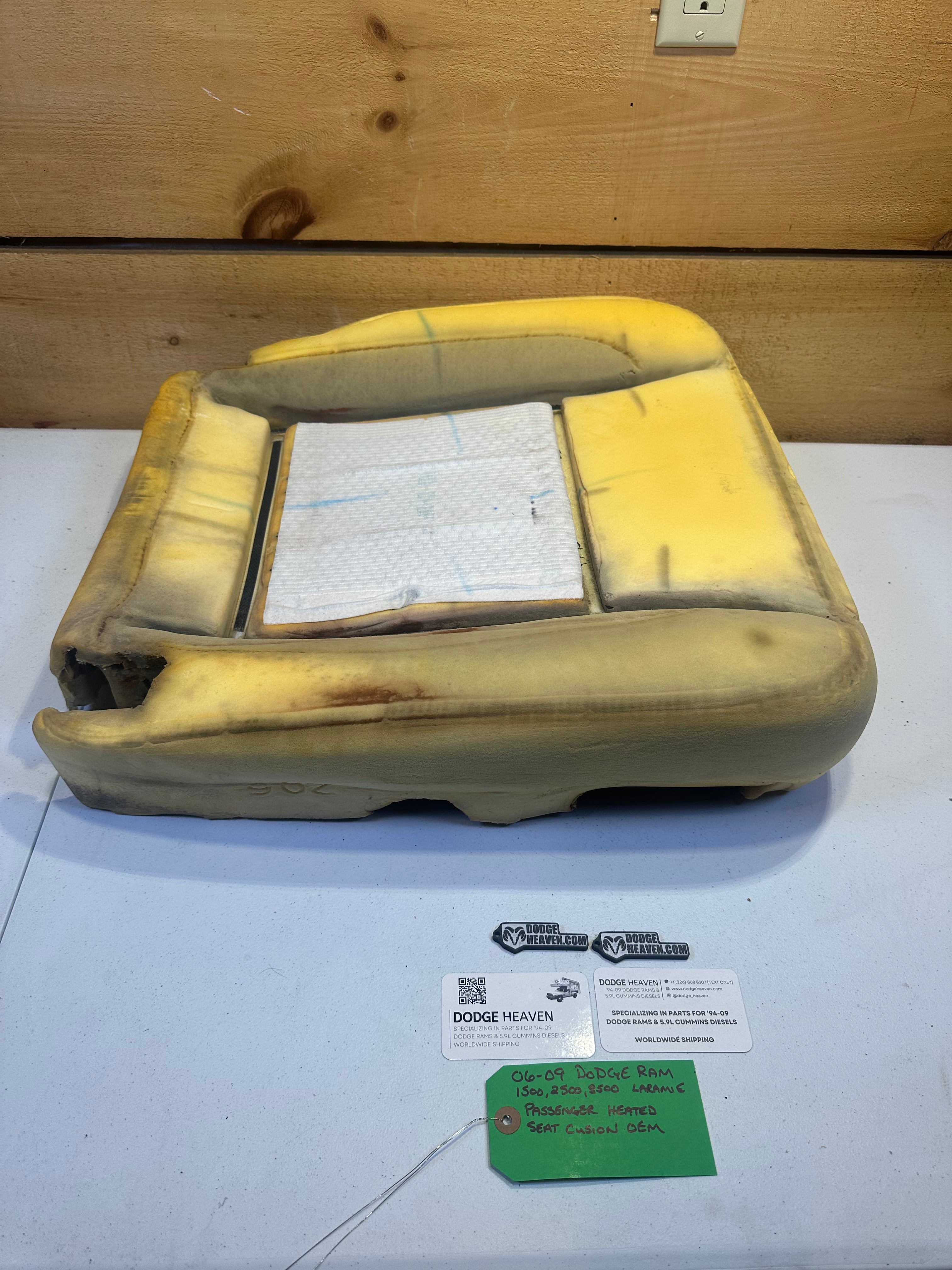 2006-2009 Dodge Ram Laramie Passenger Heated Seat Cushion 1500-3500