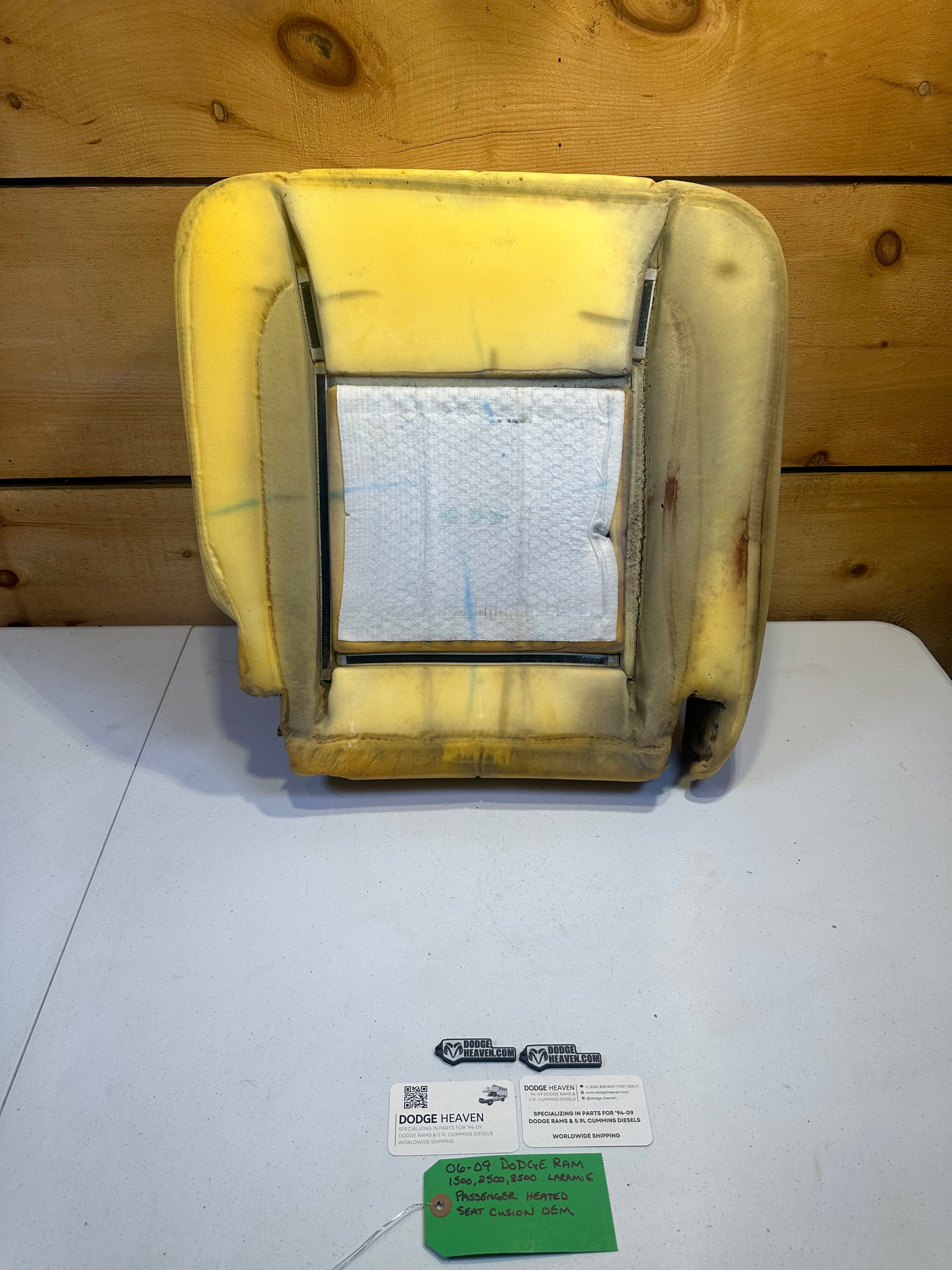 2006-2009 Dodge Ram Laramie Passenger Heated Seat Cushion 1500-3500