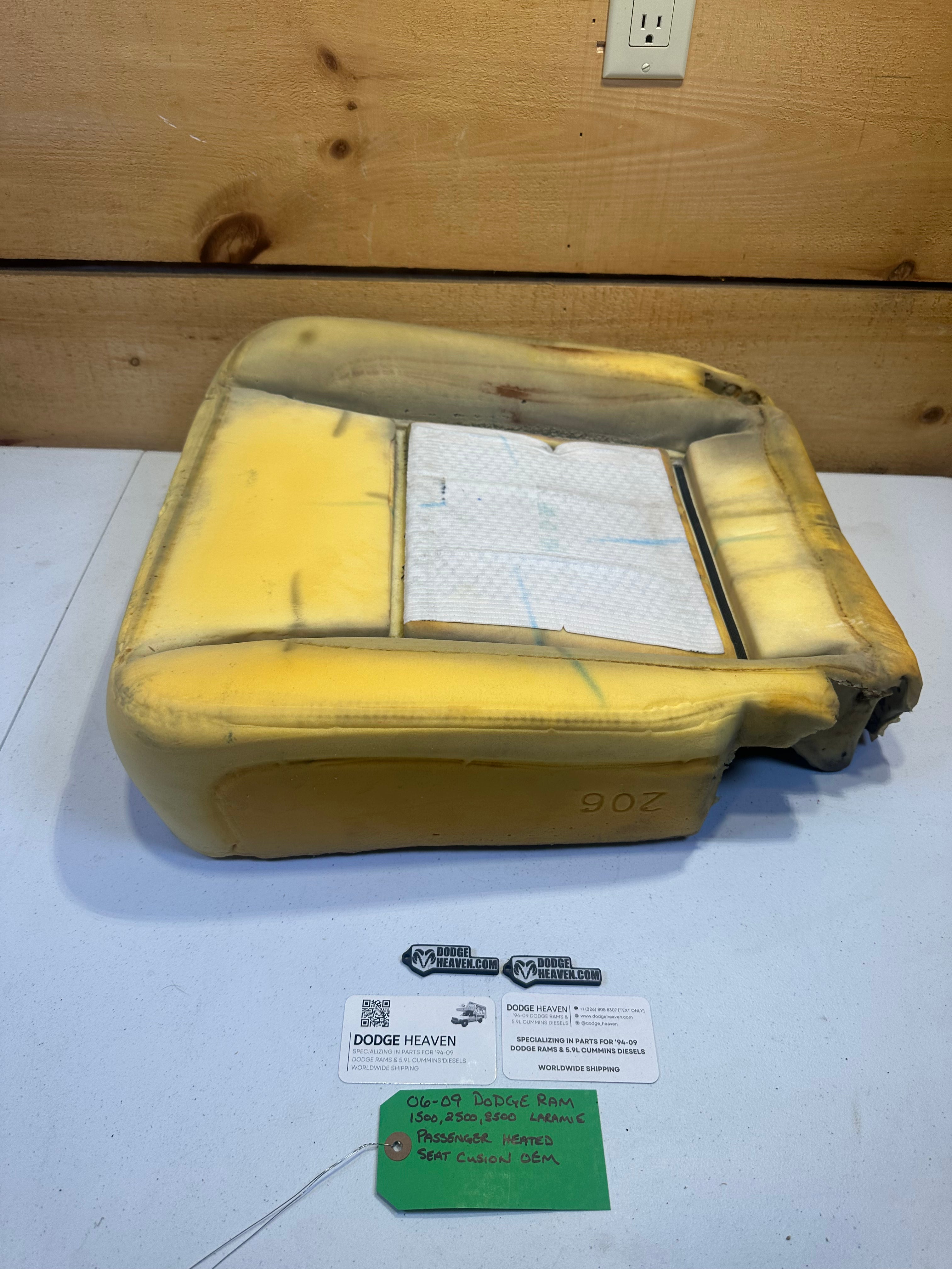 2006-2009 Dodge Ram Laramie Passenger Heated Seat Cushion 1500-3500