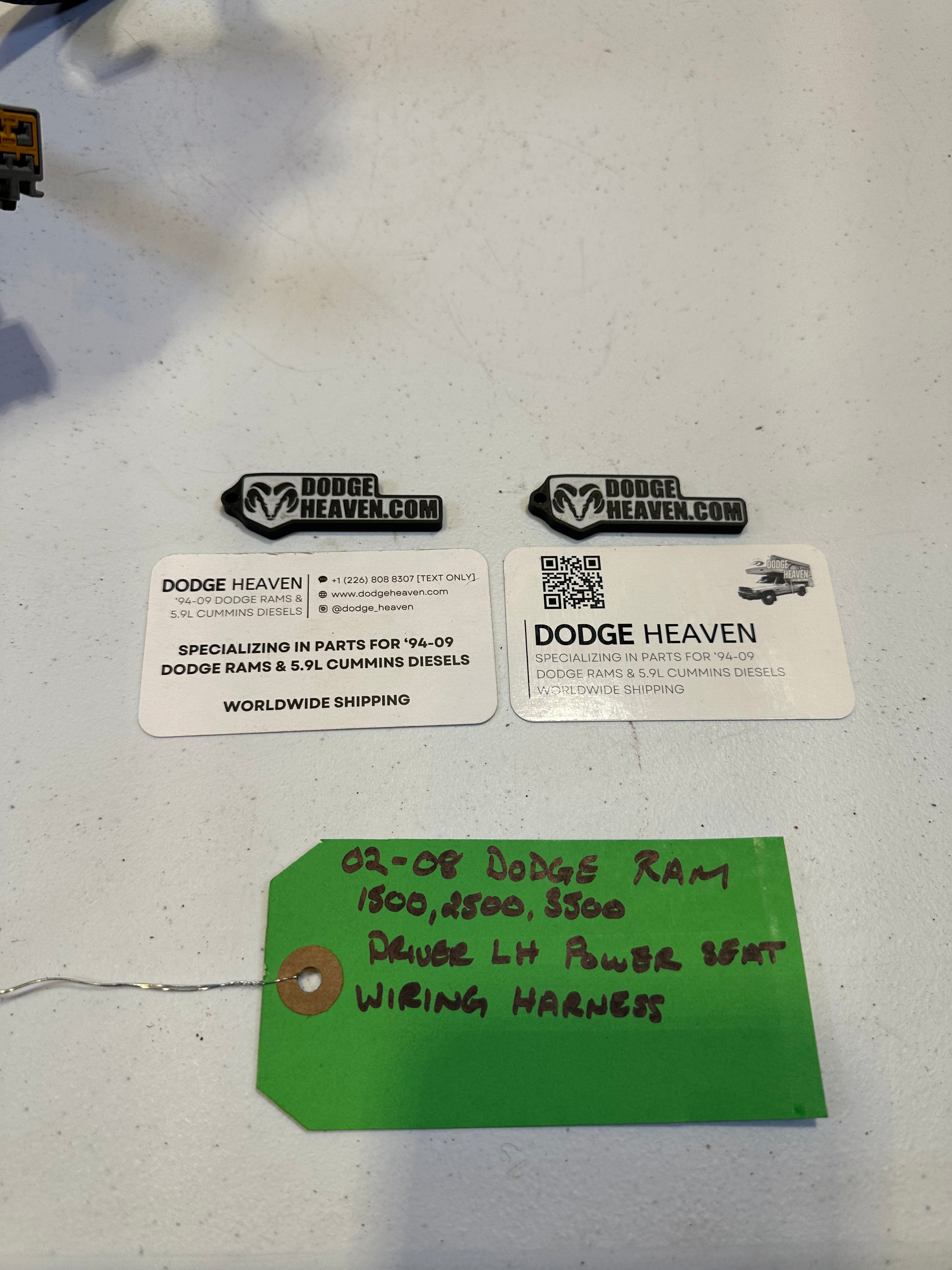 2002-2009 Dodge Ram Driver Seat Power Wiring Harness