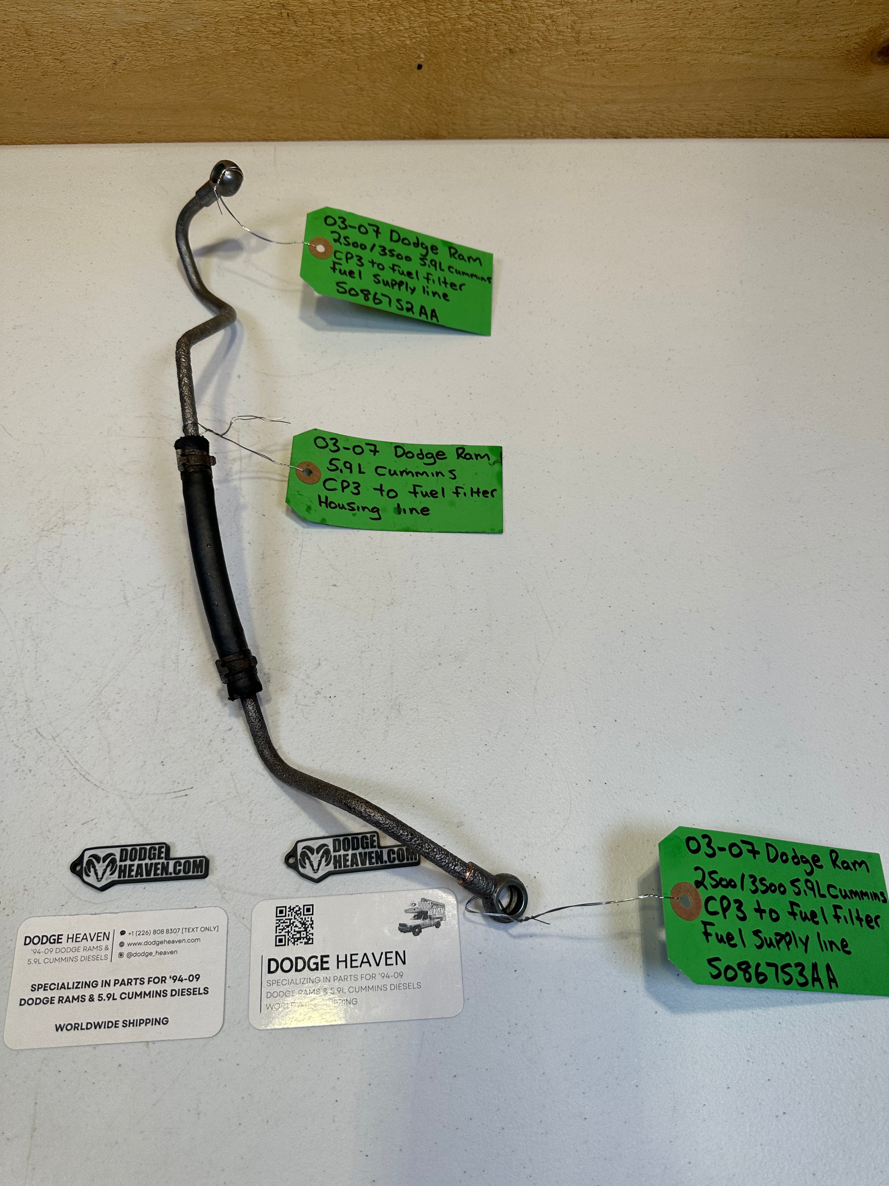 2003-2007 Dodge Ram 5.9L Cummins CP3 to Fuel Filter Housing Fuel Line