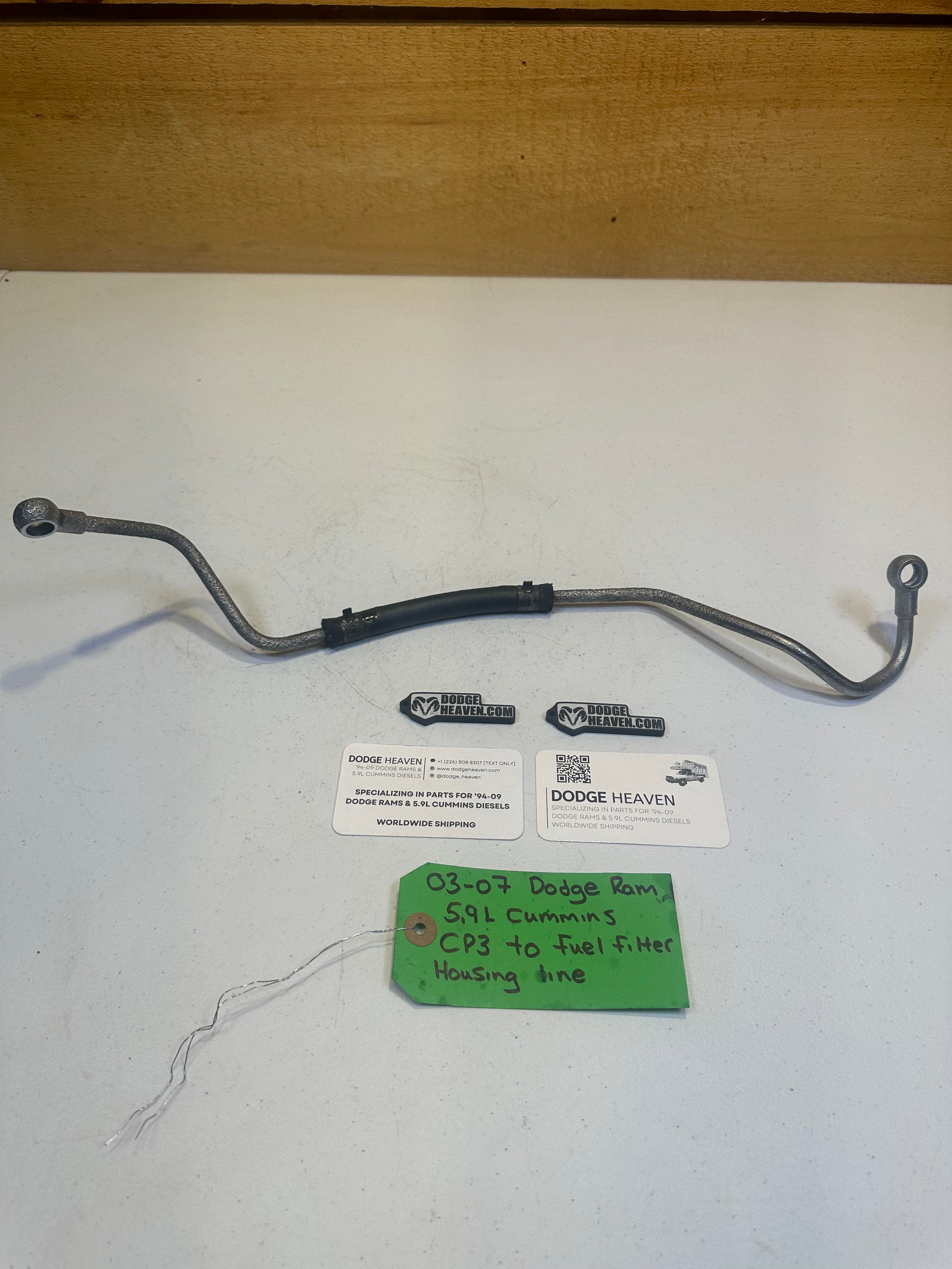 2003-2007 Dodge Ram 5.9L Cummins CP3 to Fuel Filter Housing Fuel Line