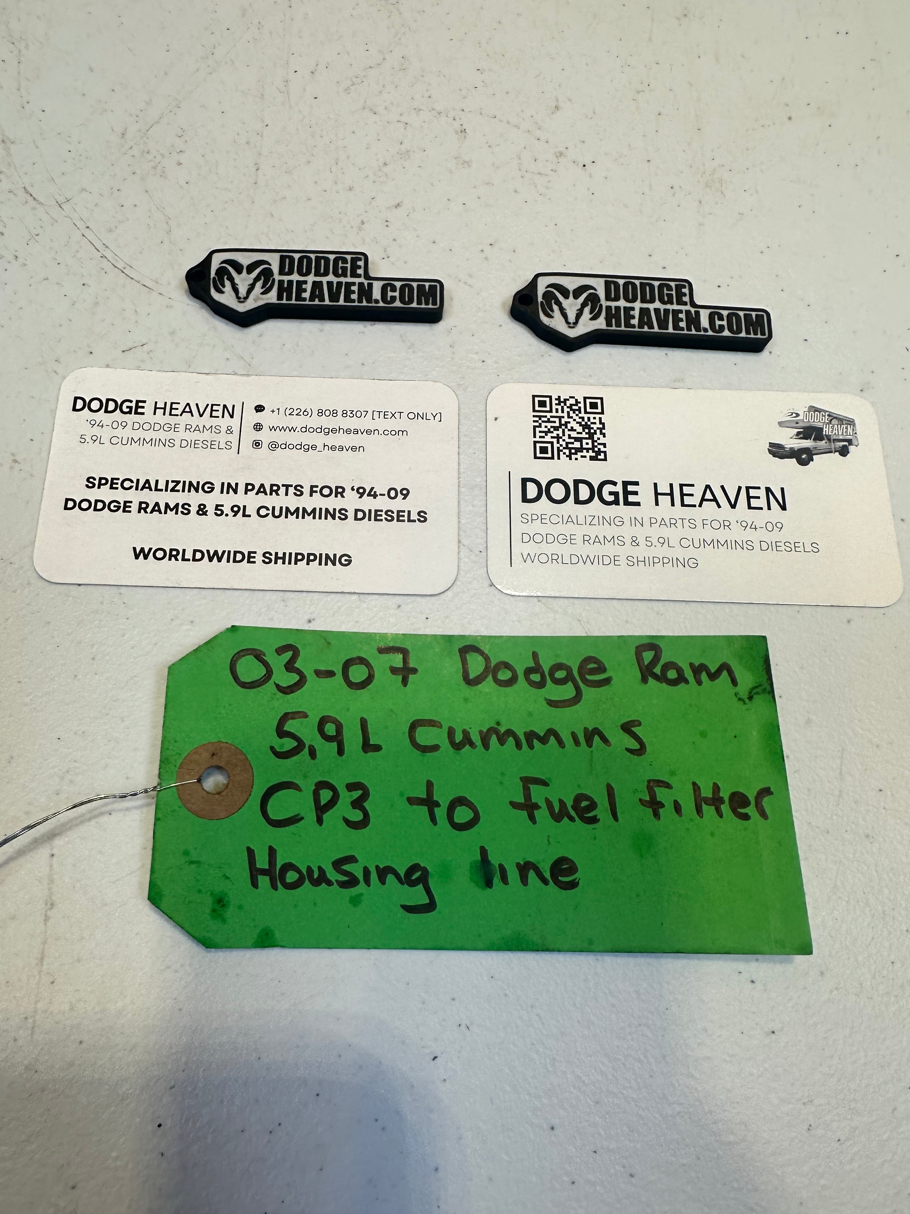 2003-2007 Dodge Ram 5.9L Cummins CP3 to Fuel Filter Housing Fuel Line