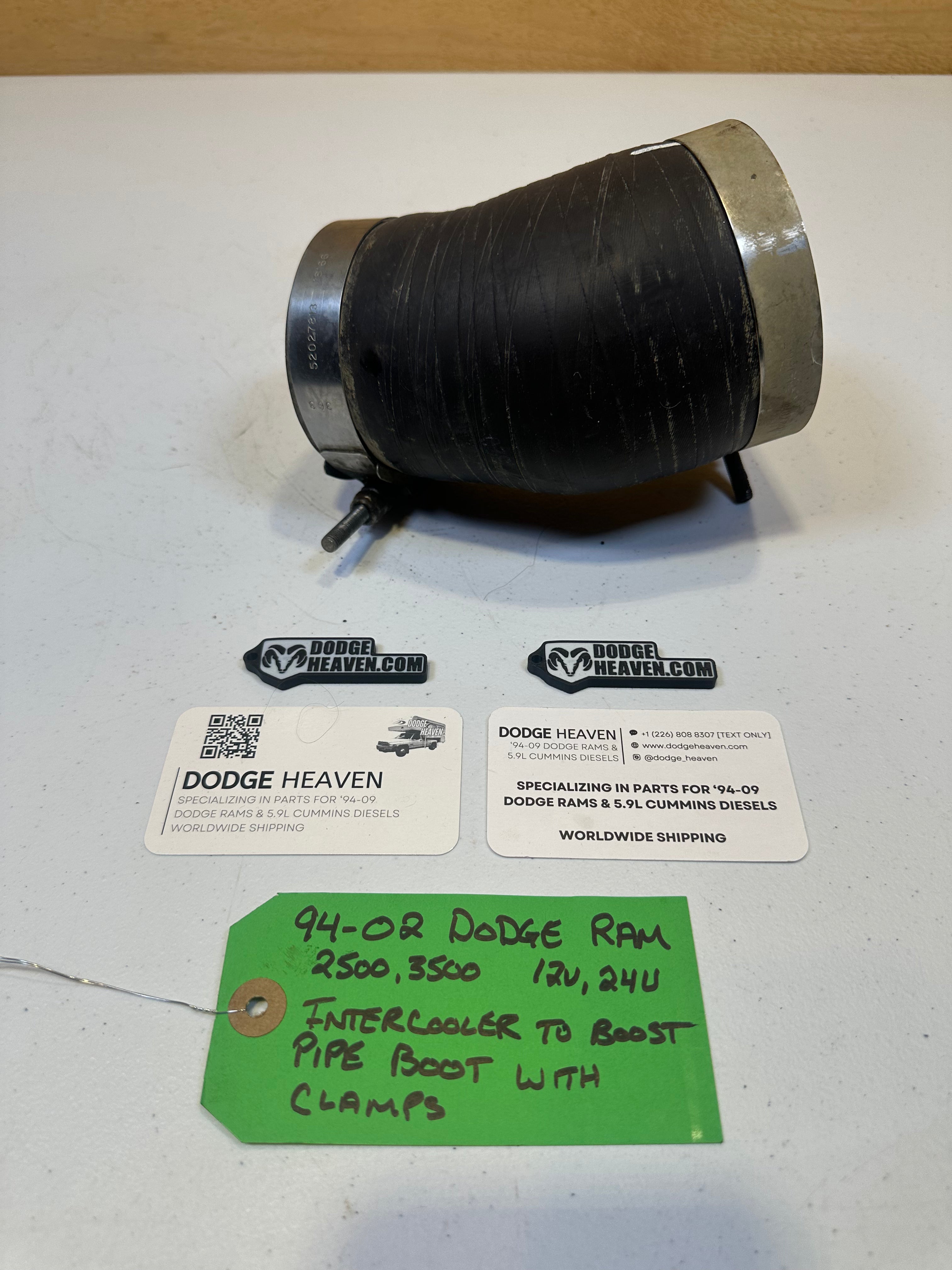 1994-2002 Dodge Ram 5.9L Cummins Intercooler to Boost Pipe W clamps