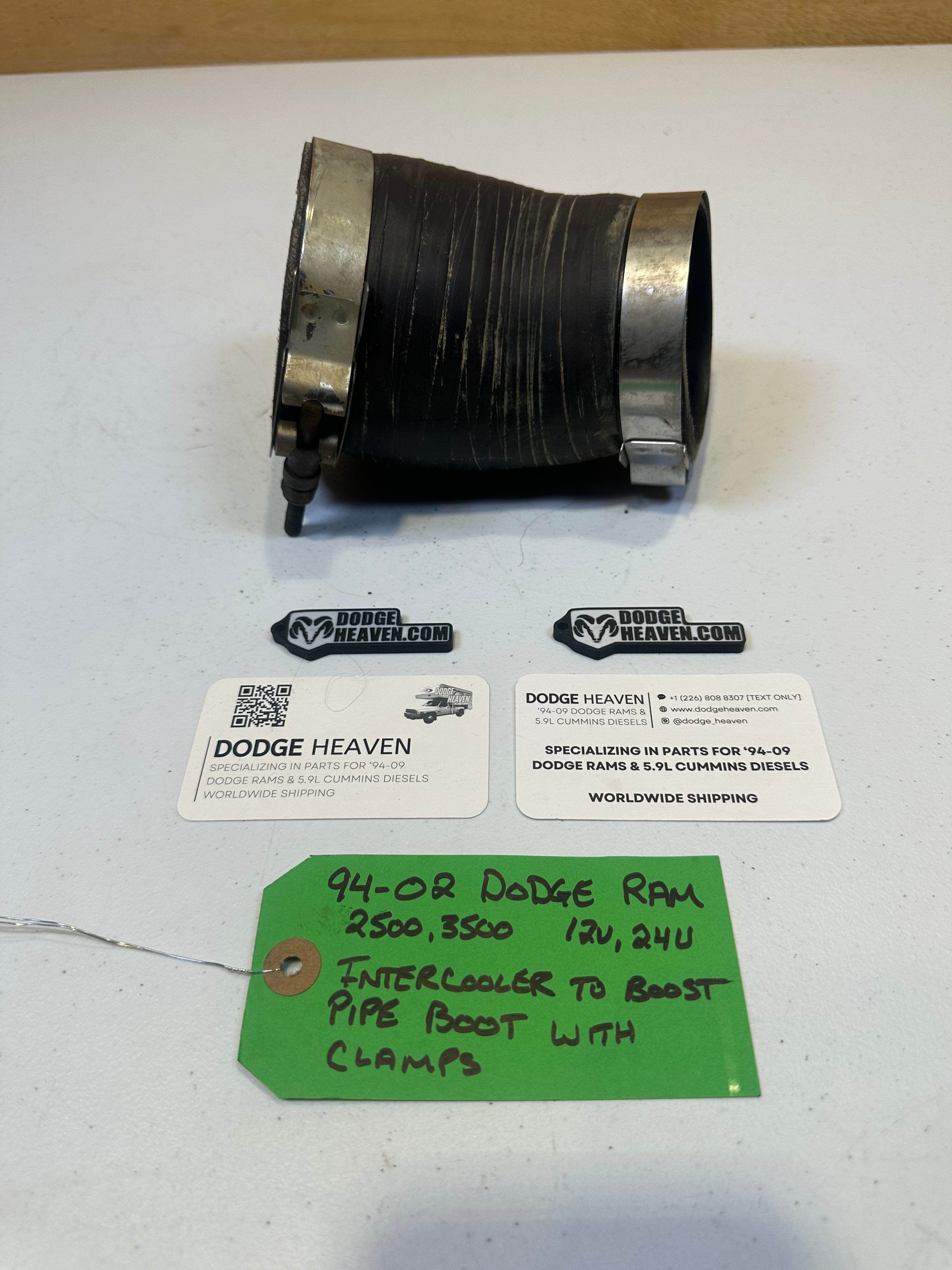 1994-2002 Dodge Ram 5.9L Cummins Intercooler to Boost Pipe W clamps