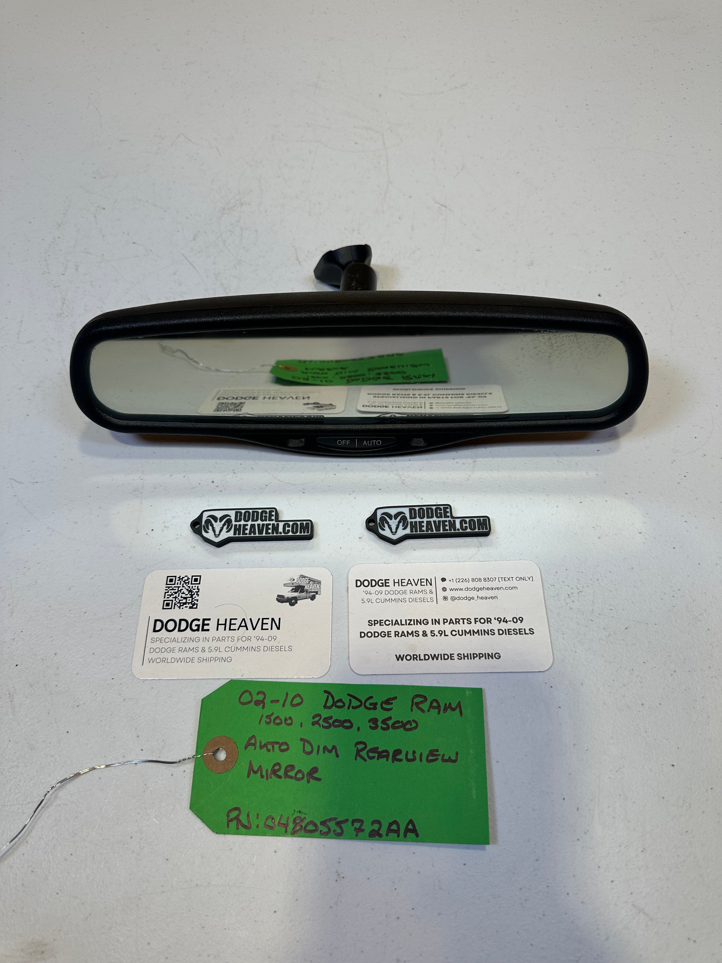 2002-2010 Dodge Ram 1500 2500 3500 Auto Dim Rearview Mirror