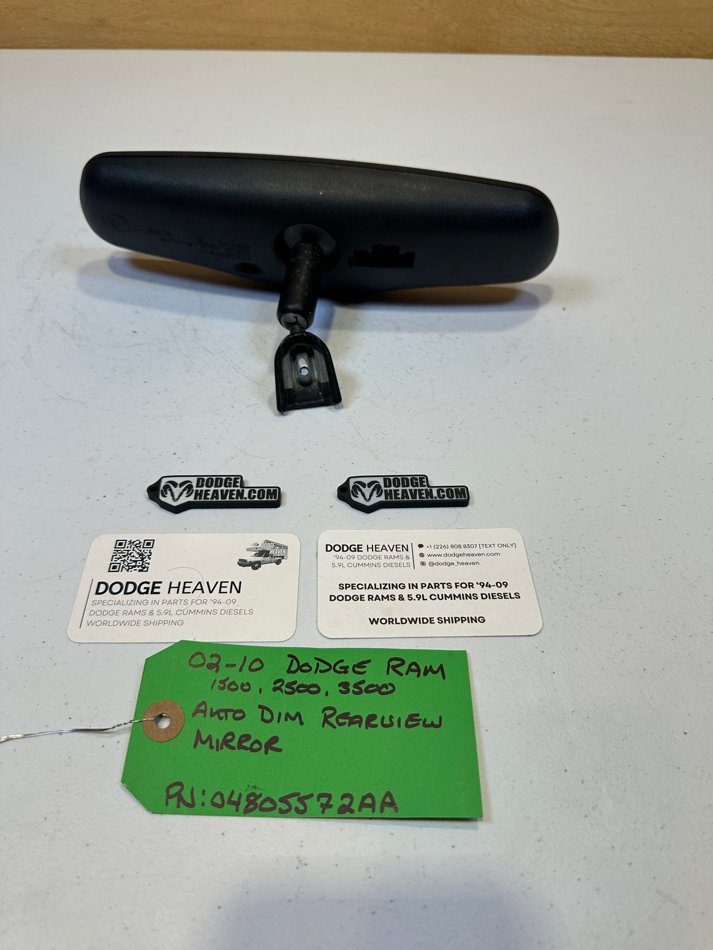 2002-2010 Dodge Ram 1500 2500 3500 Auto Dim Rearview Mirror