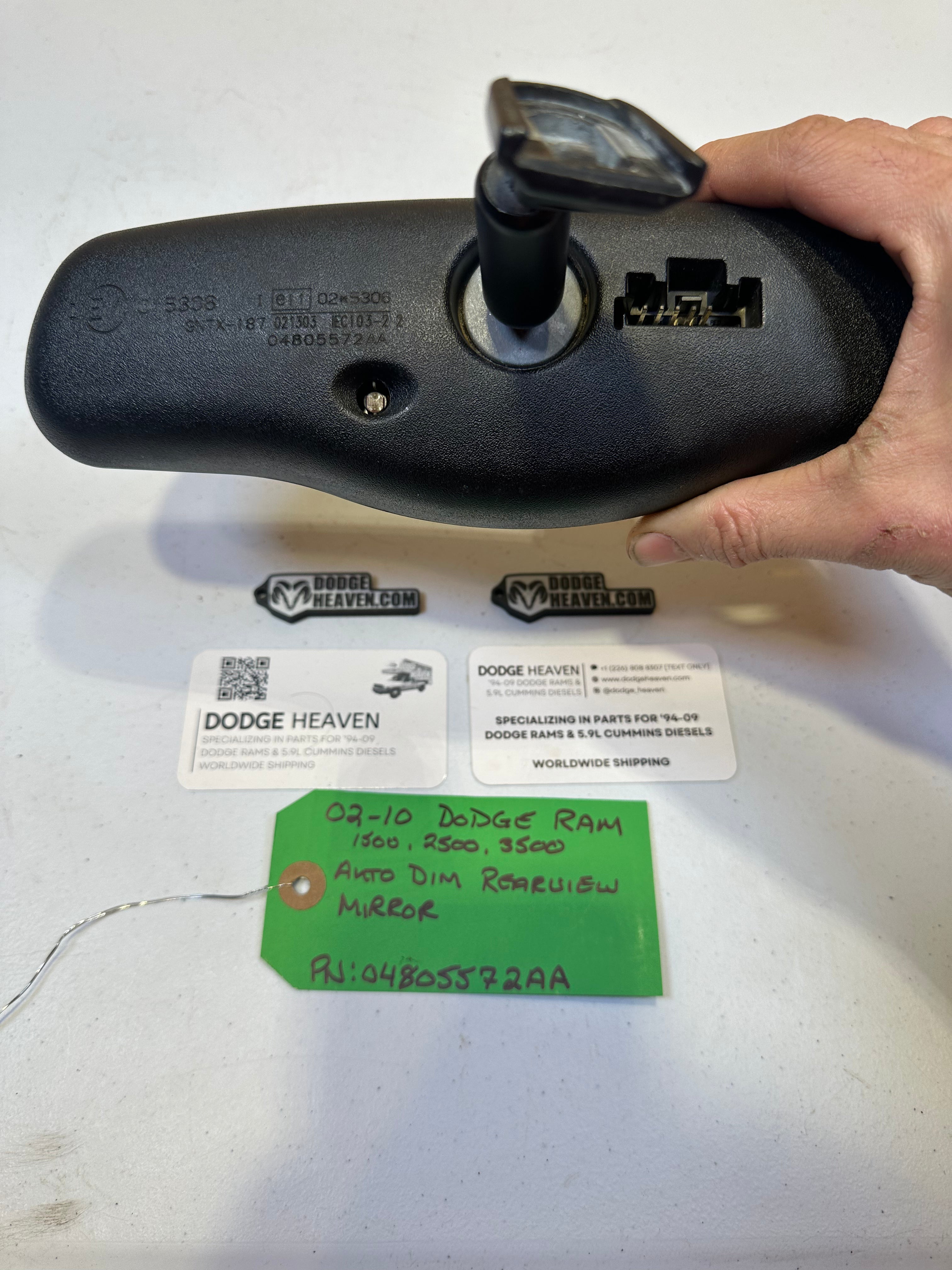 2002-2010 Dodge Ram 1500 2500 3500 Auto Dim Rearview Mirror