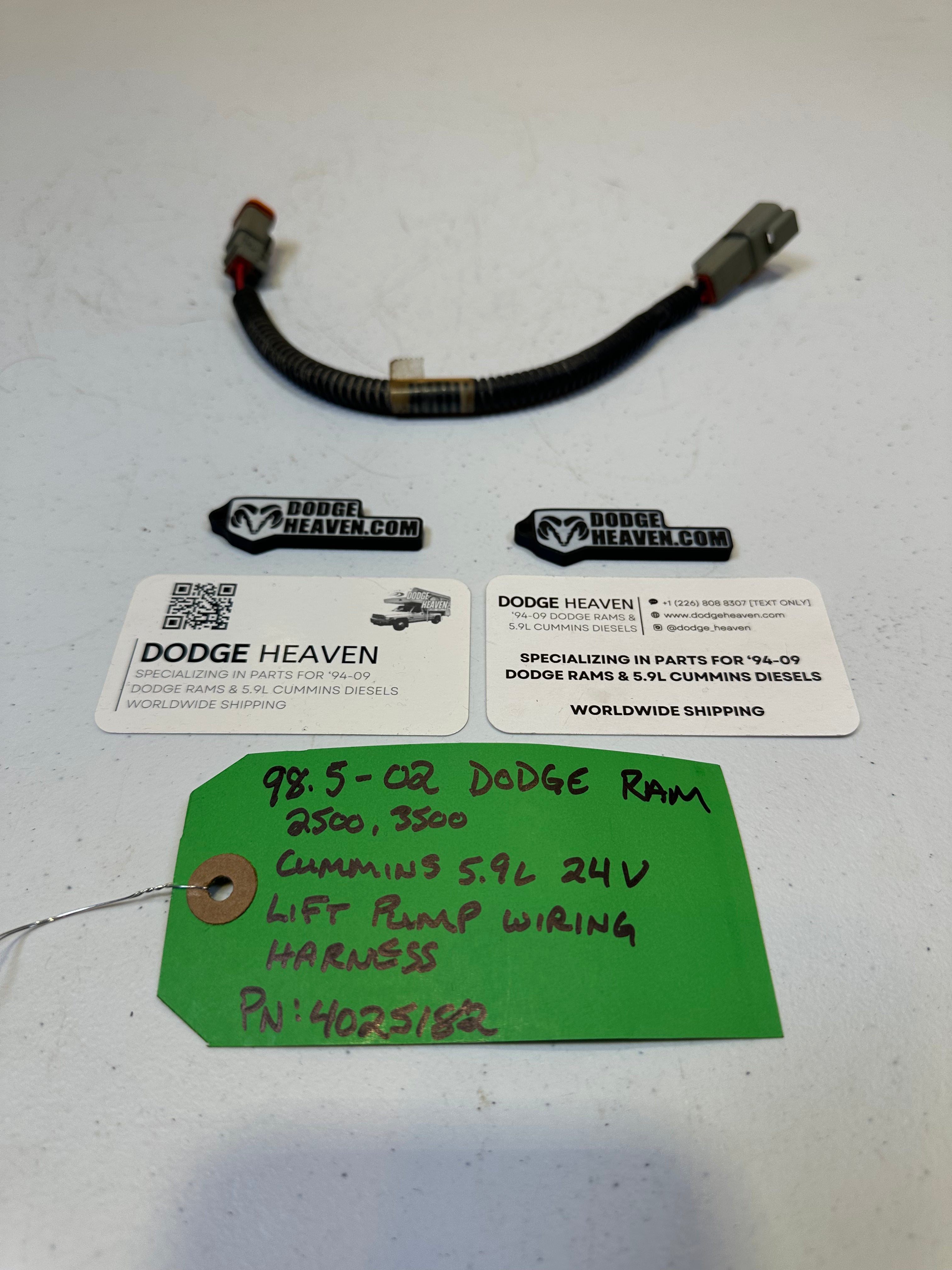 1998.5-2002 Dodge Ram 5.9L 24V Cummins Lift Pump Wiring Harness