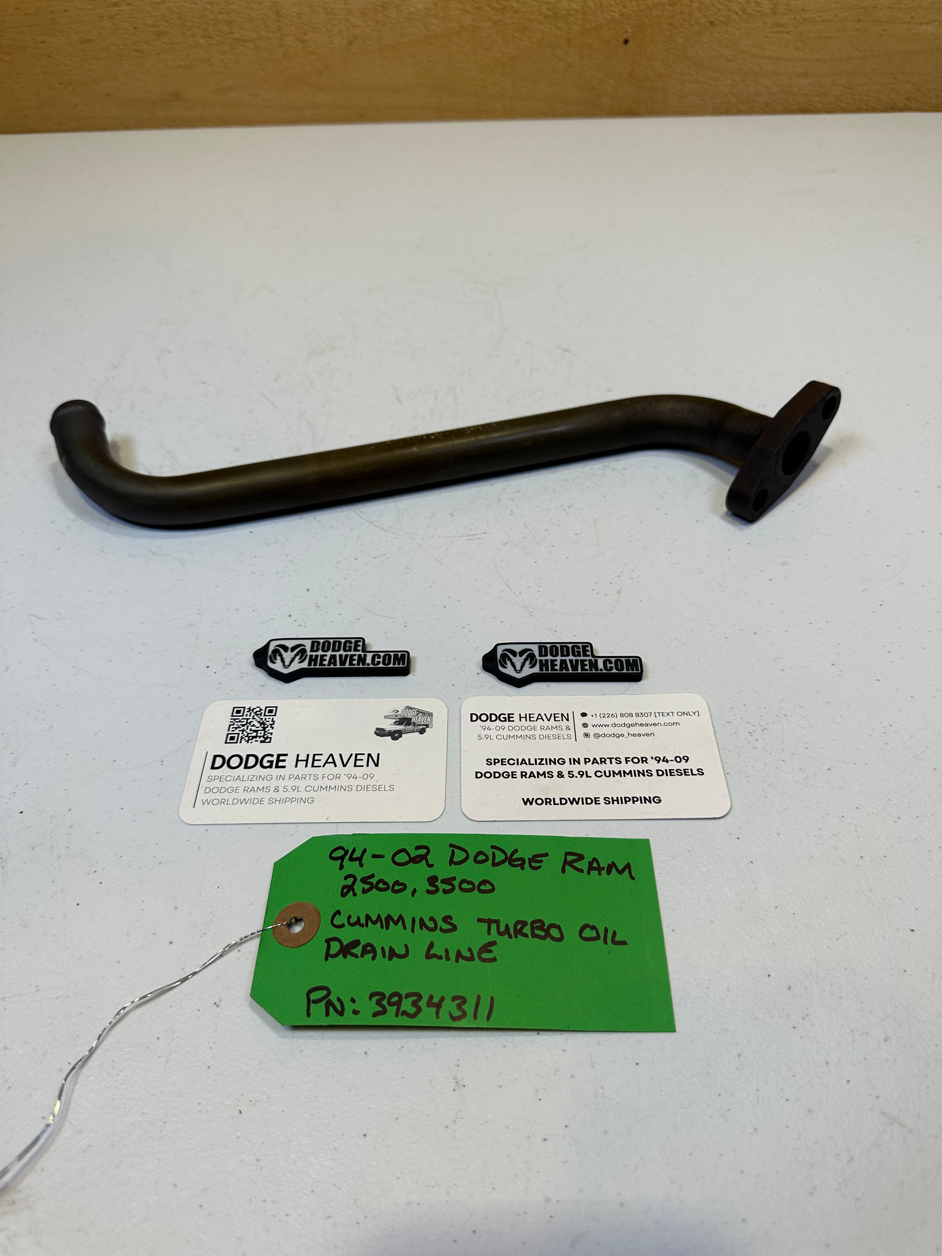1994-2002 Dodge Ram 12V & 24V 5.9L Cummins Turbo Oil Drain Tube