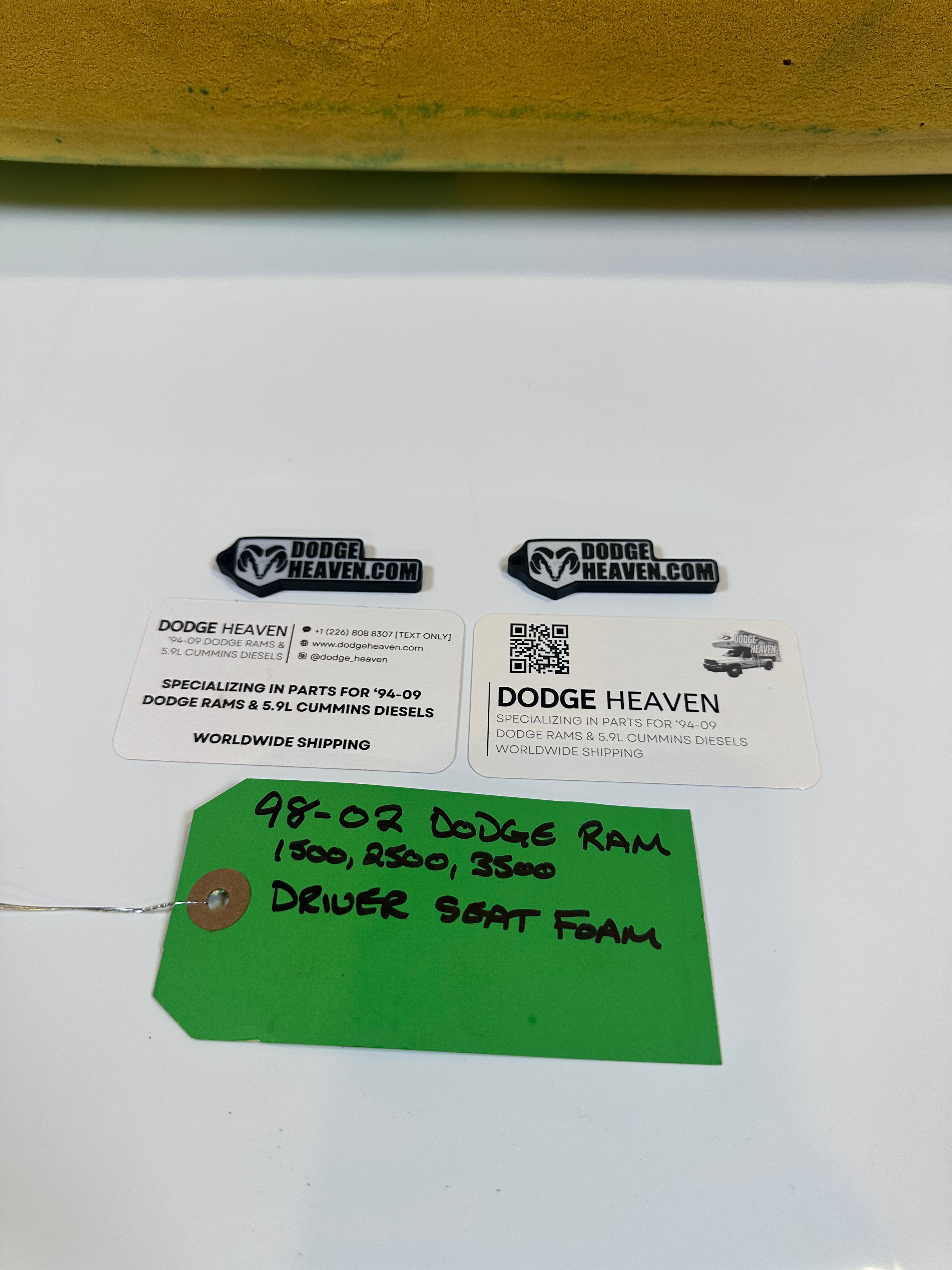 1998-2002 Dodge Ram 1500 2500 3500 Driver Side Seat Foam / Cushion