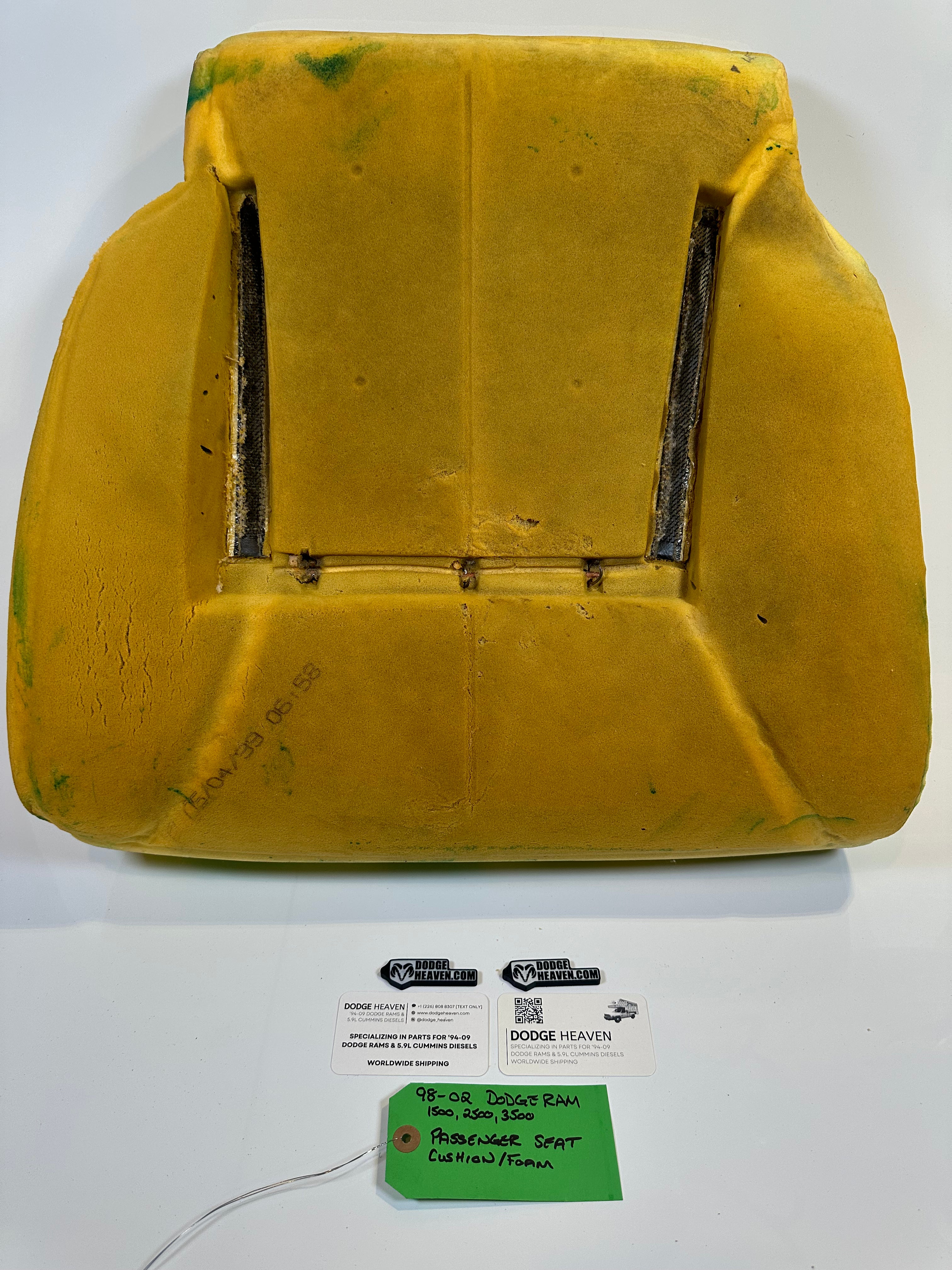 1998-2002 Dodge Ram 1500 2500 3500 Passenger Side Seat Foam / Cushion