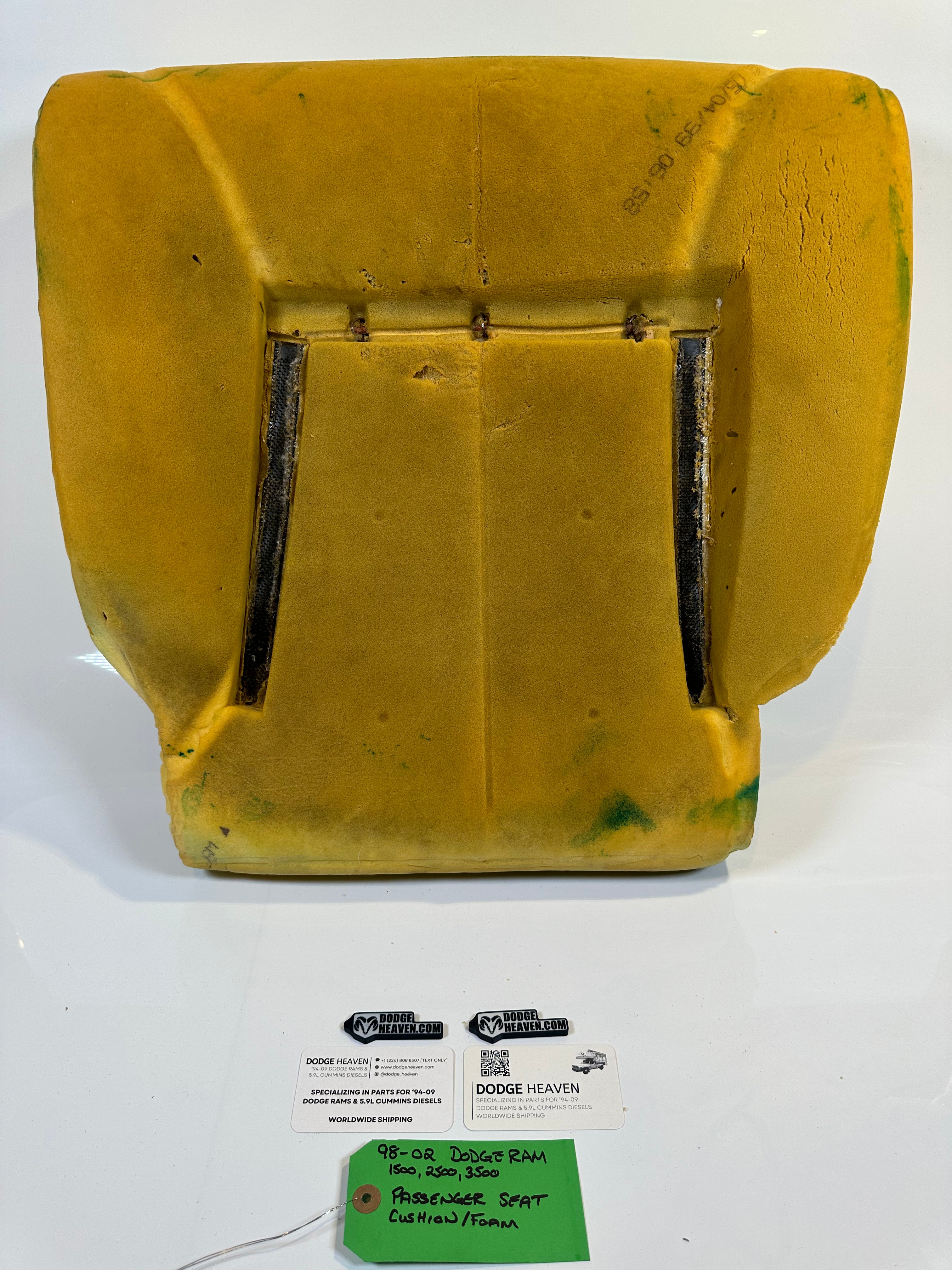 1998-2002 Dodge Ram 1500 2500 3500 Passenger Side Seat Foam / Cushion