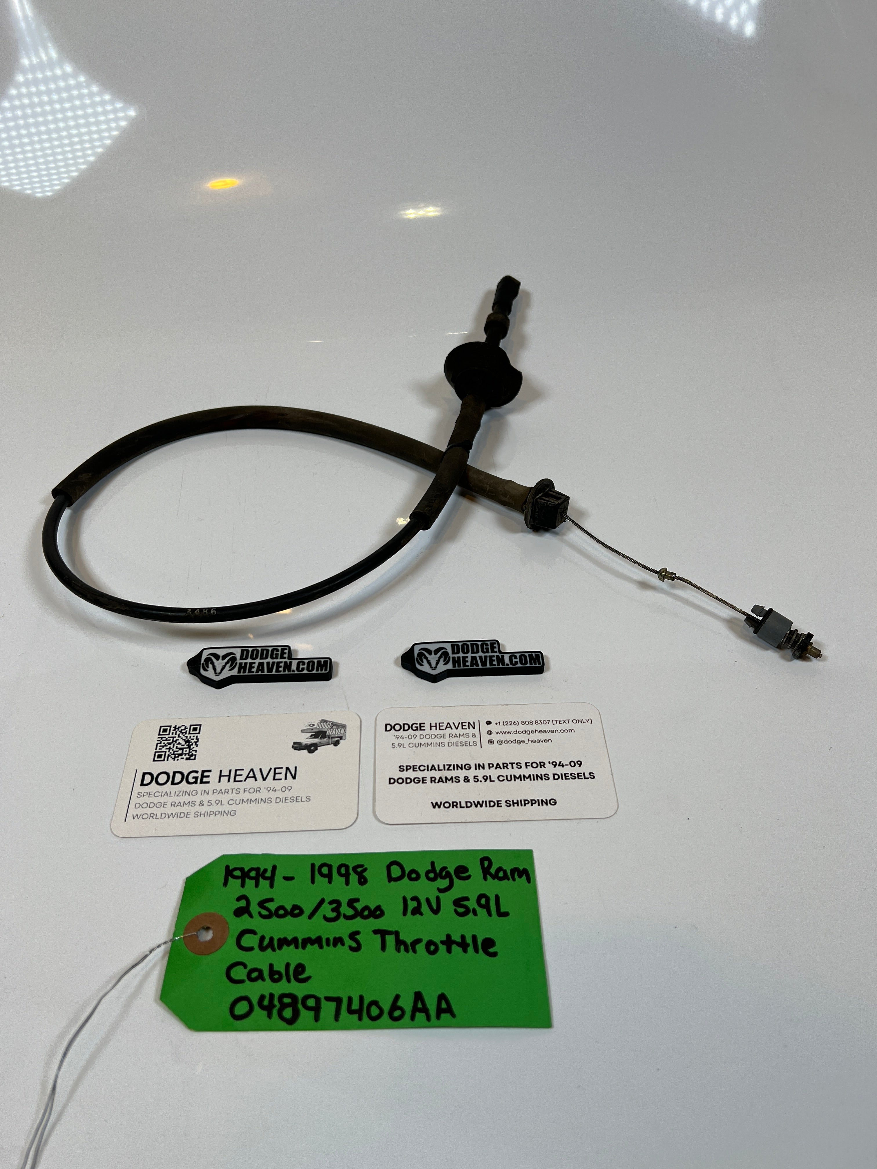 1994-1998 Dodge Ram 12V 5.9L Cummins Throttle Cable 2500 3500