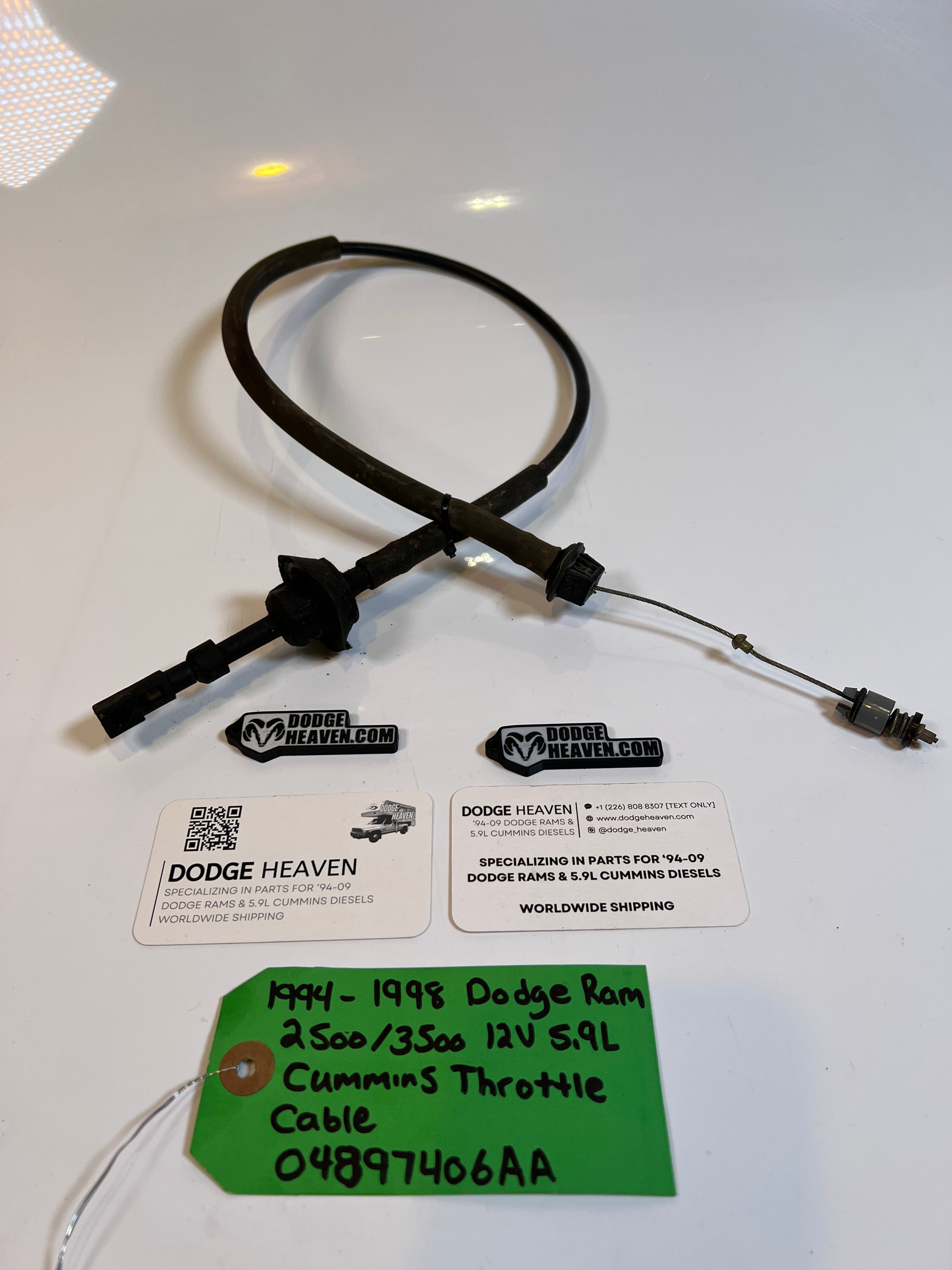 1994-1998 Dodge Ram 12V 5.9L Cummins Throttle Cable 2500 3500