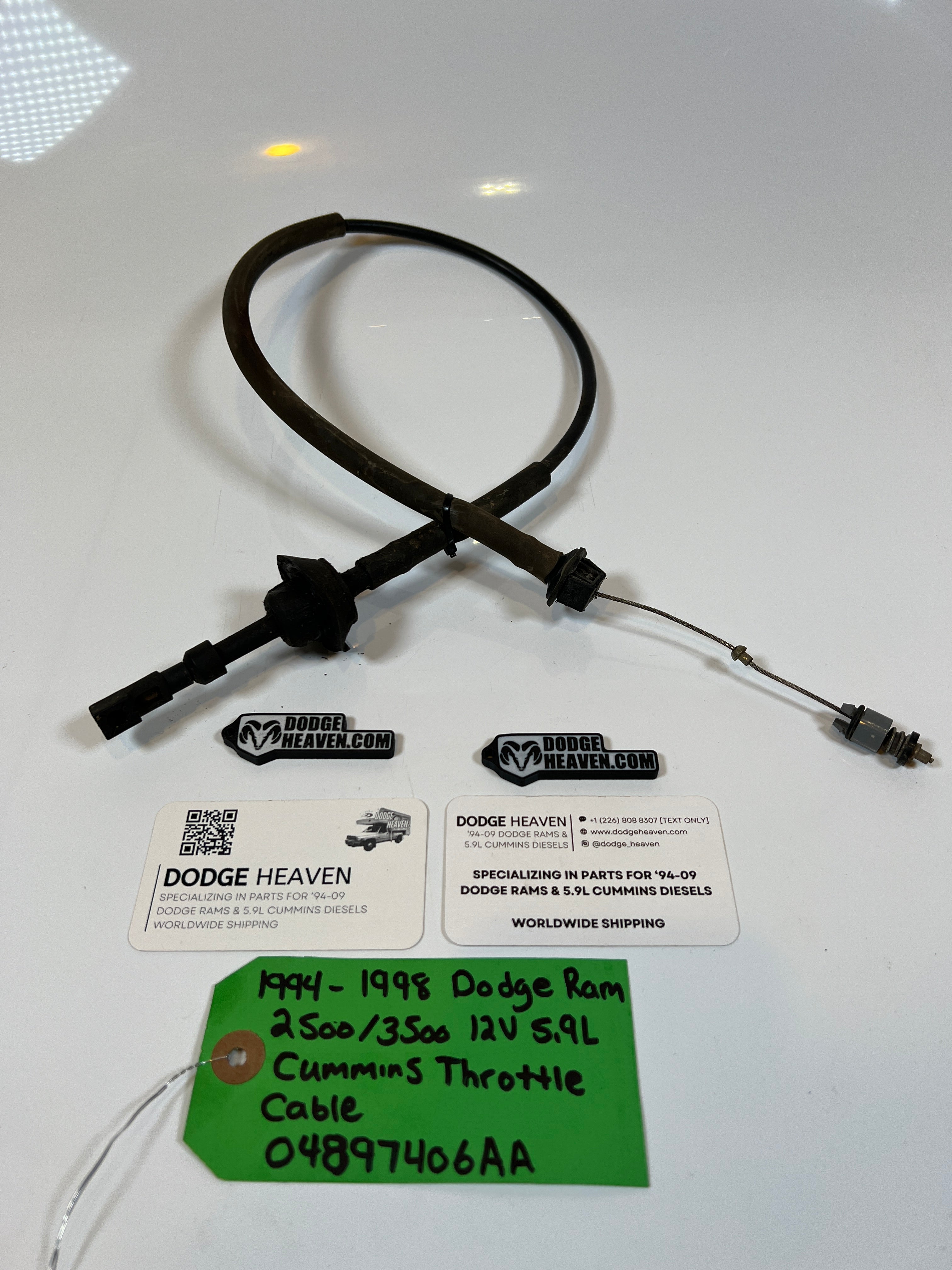 1994-1998 Dodge Ram 12V 5.9L Cummins Throttle Cable 2500 3500