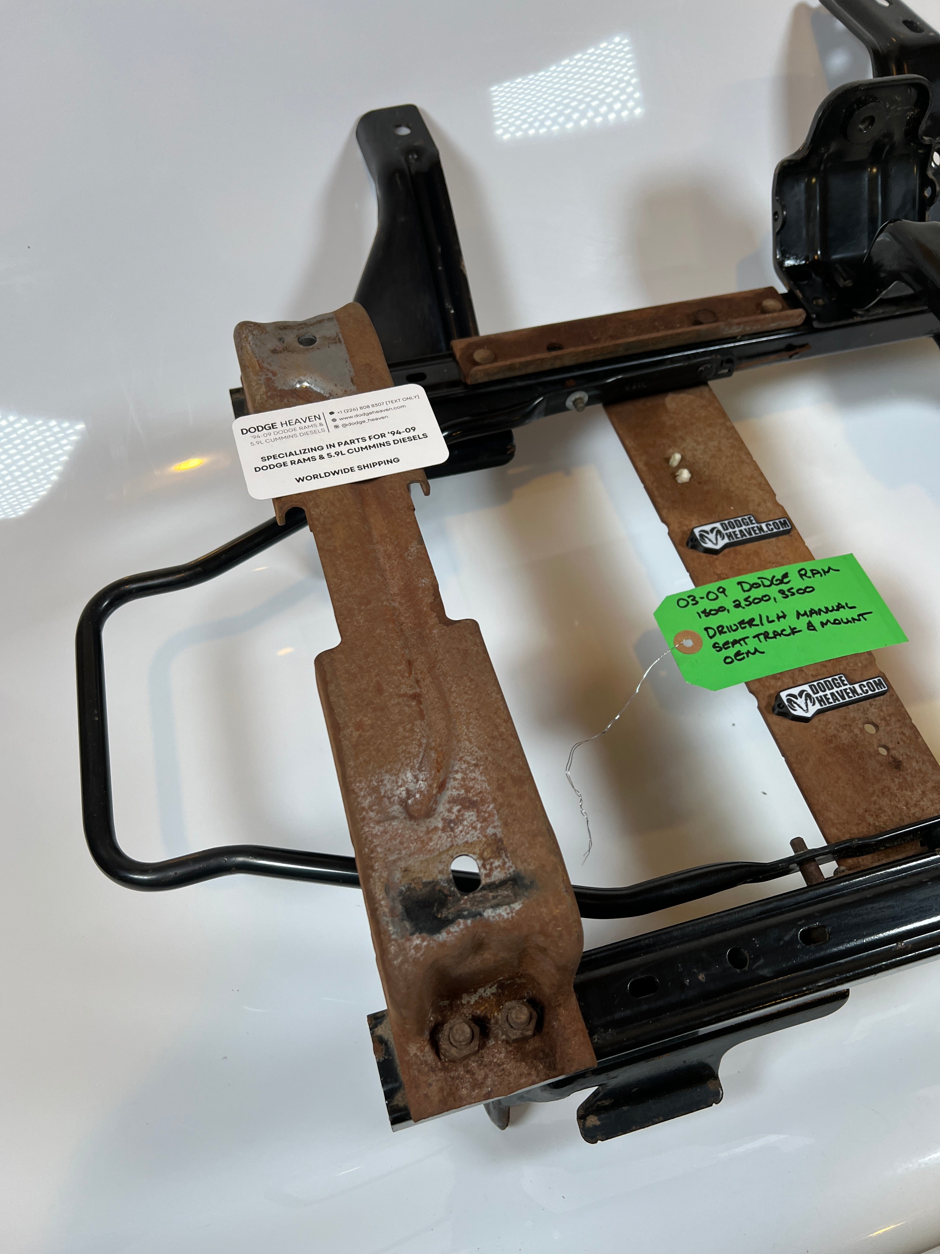 2002-2009 Dodge Ram Driver Side LH Manual Seat Track & Mount 1500 2500 3500