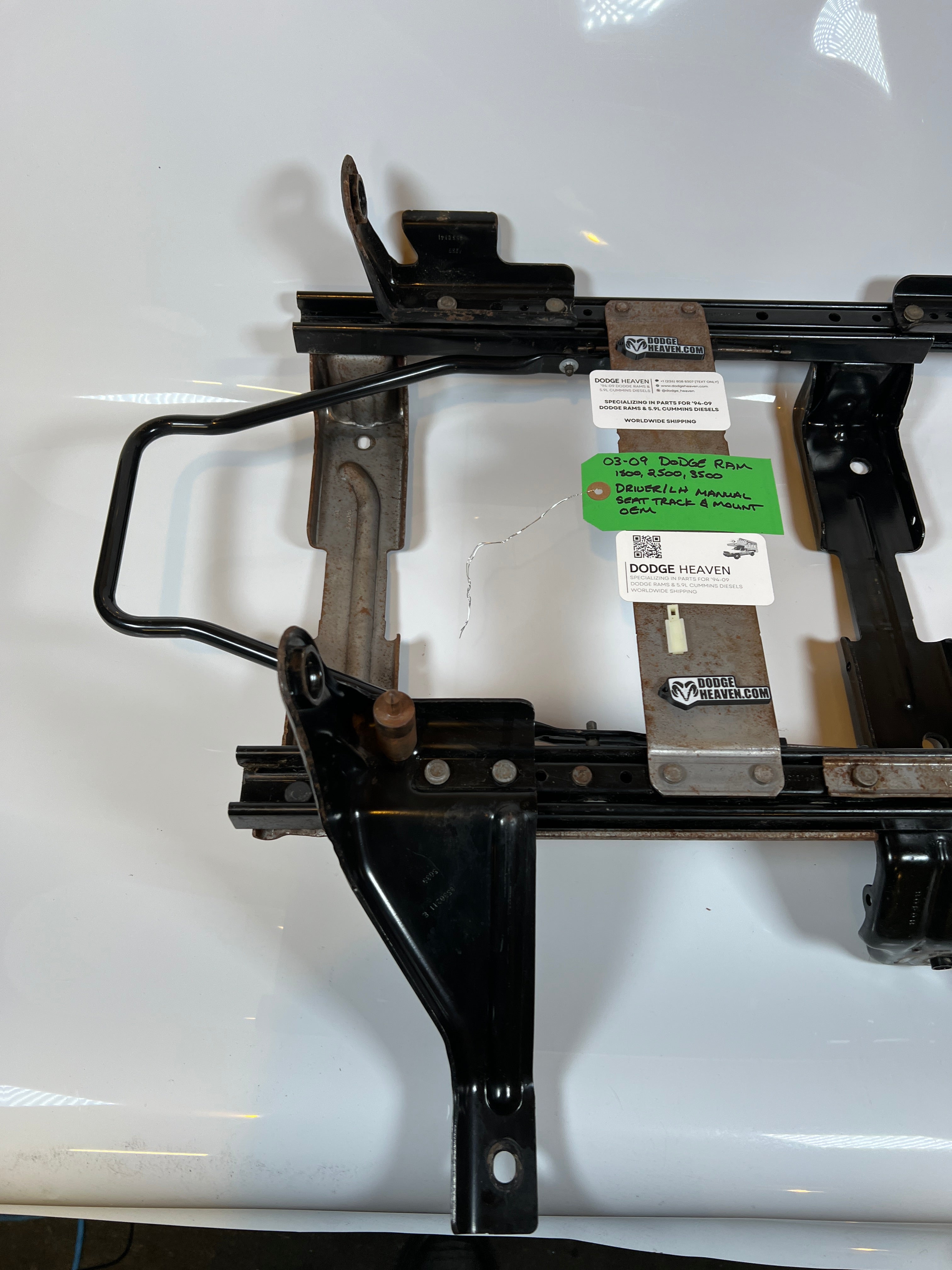 2002-2009 Dodge Ram Driver Side LH Manual Seat Track & Mount 1500 2500 3500