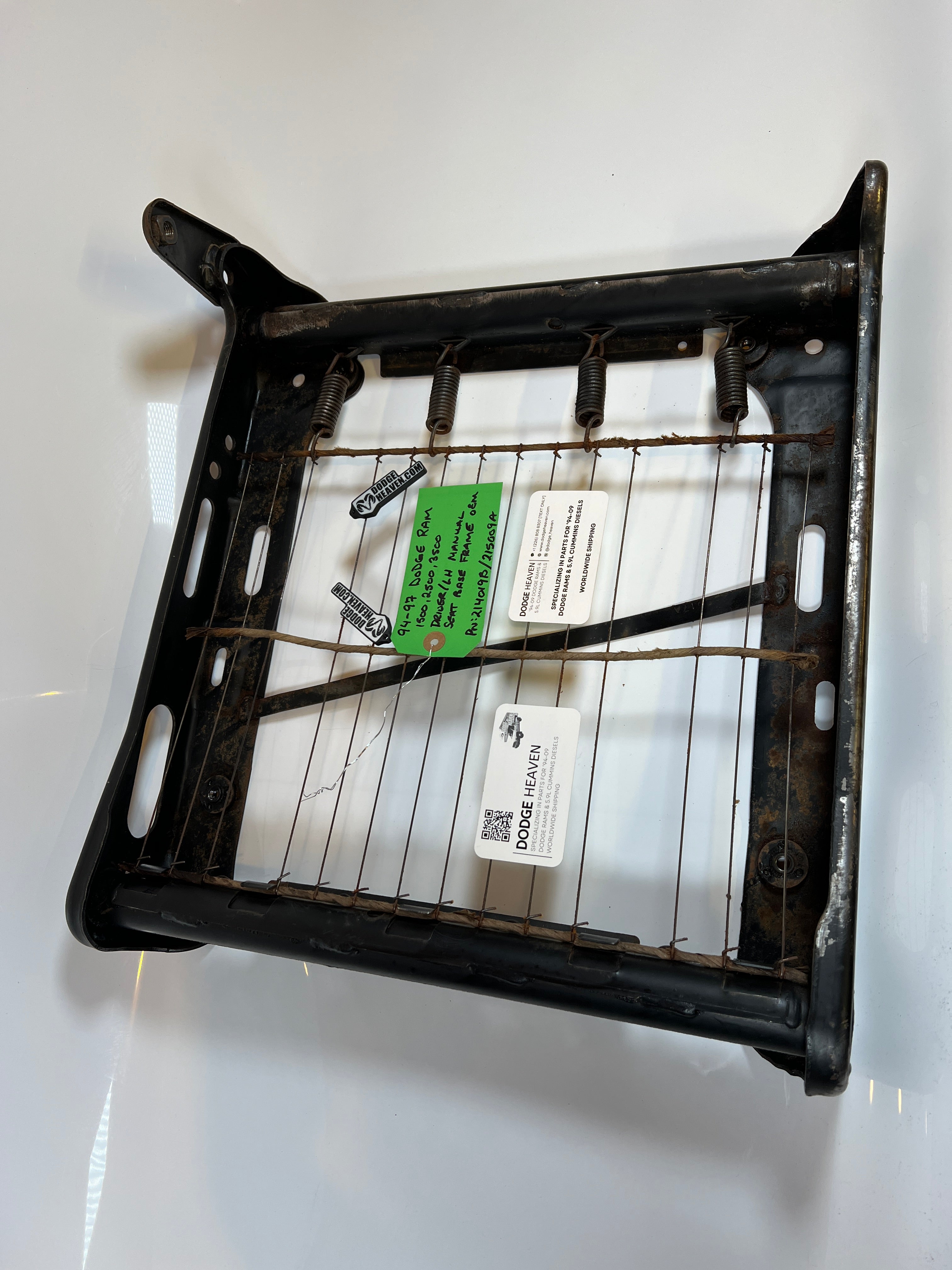 1994-1997 Dodge Ram Driver / LH manual Seat Base Frame