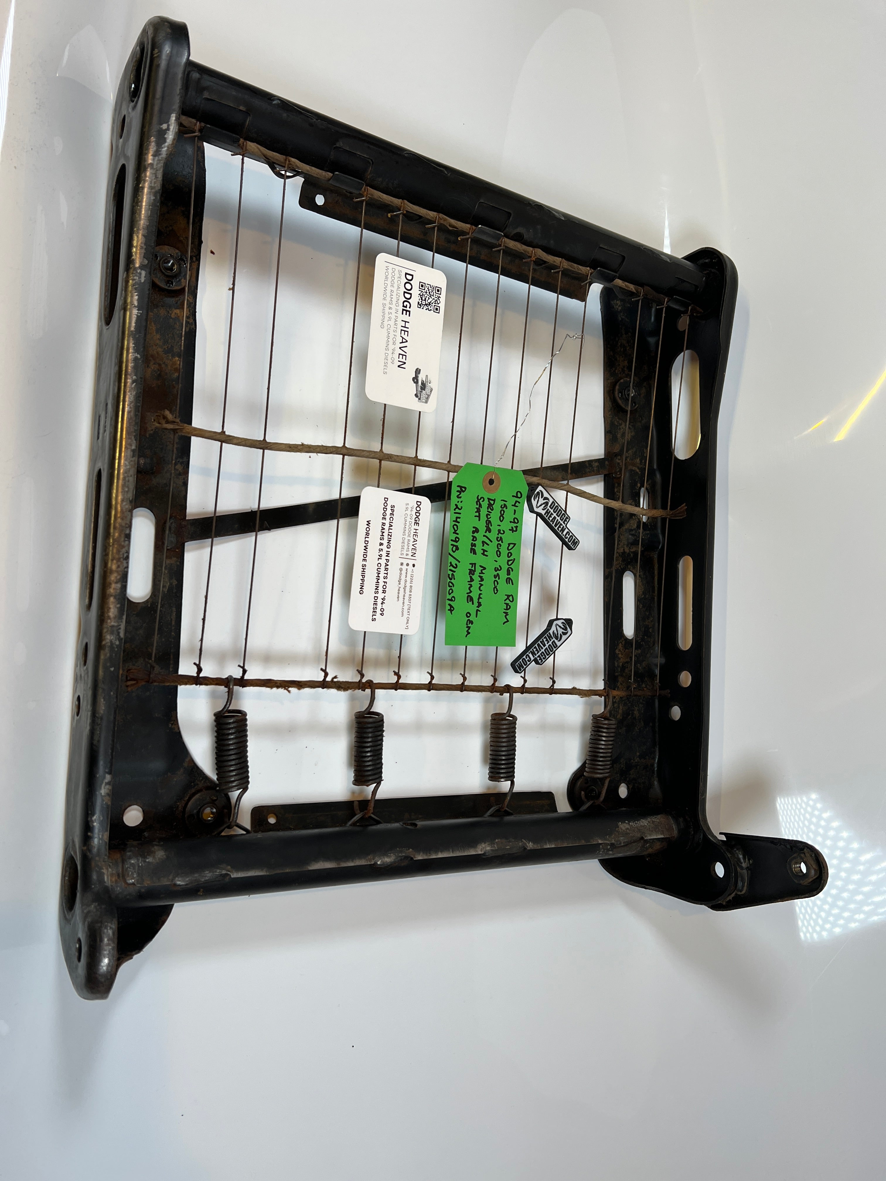 1994-1997 Dodge Ram Driver / LH manual Seat Base Frame