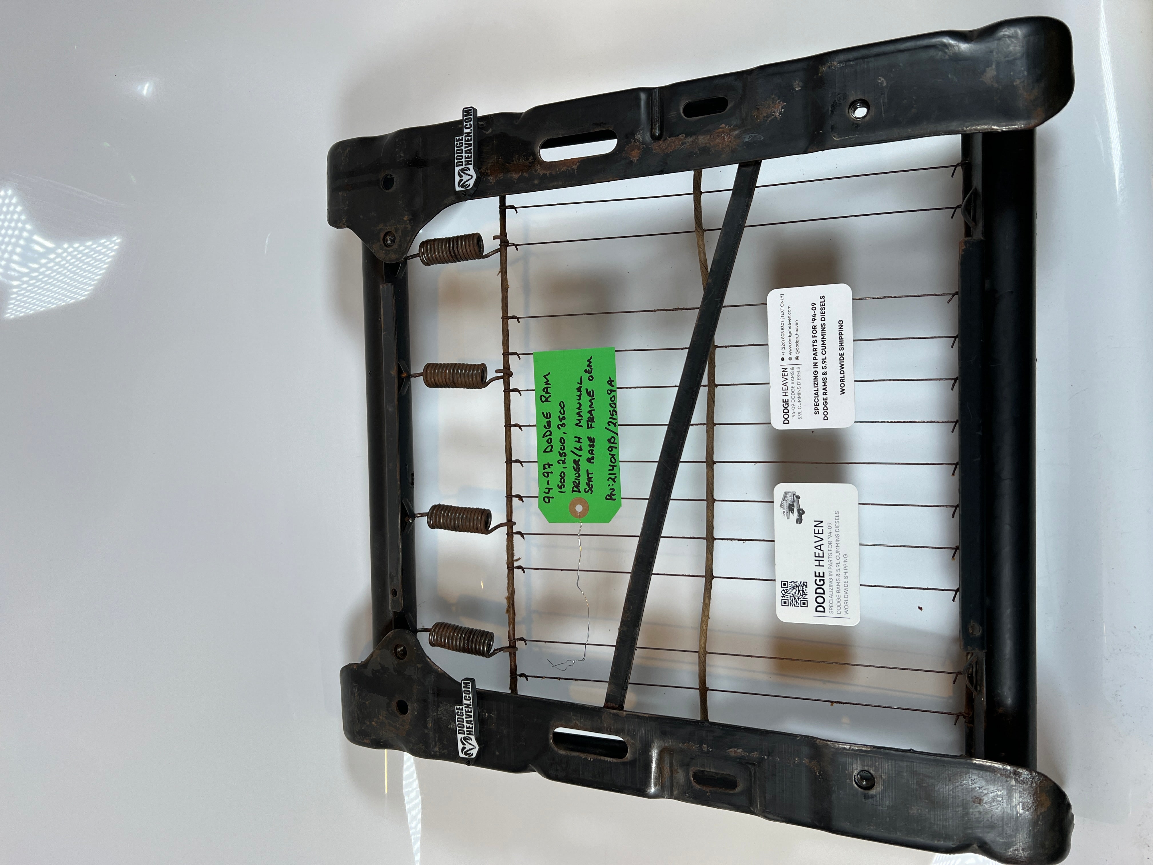 1994-1997 Dodge Ram Driver / LH manual Seat Base Frame