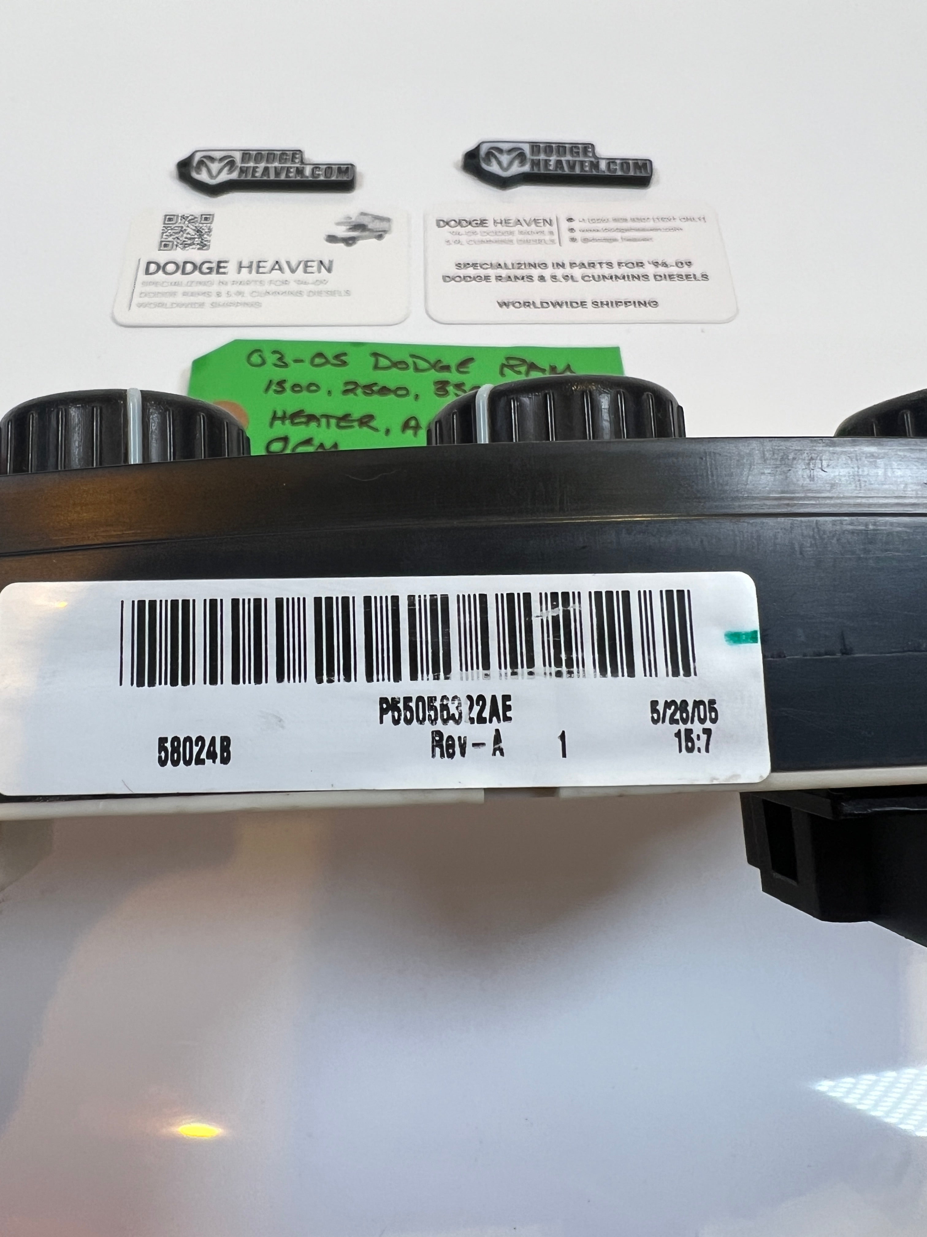 2002-2009 Dodge Ram A/C Heater Climate Control Unit 1500 2500 3500