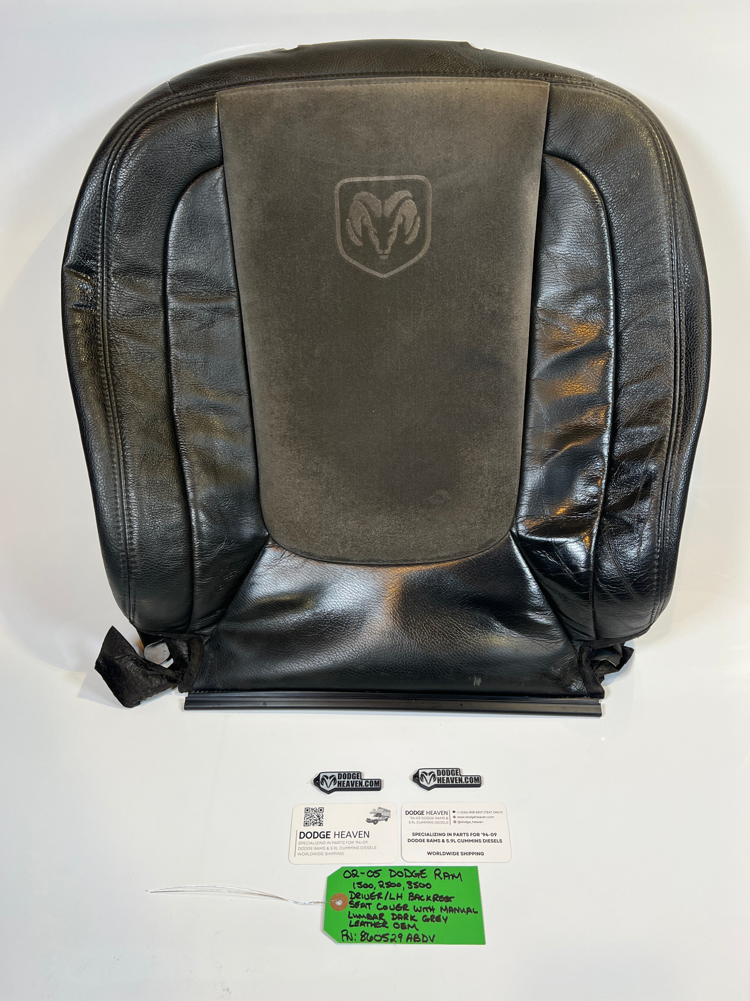 2002-2005 Dodge Ram Driver Side Front Seat Back Cover Manual Lumbar