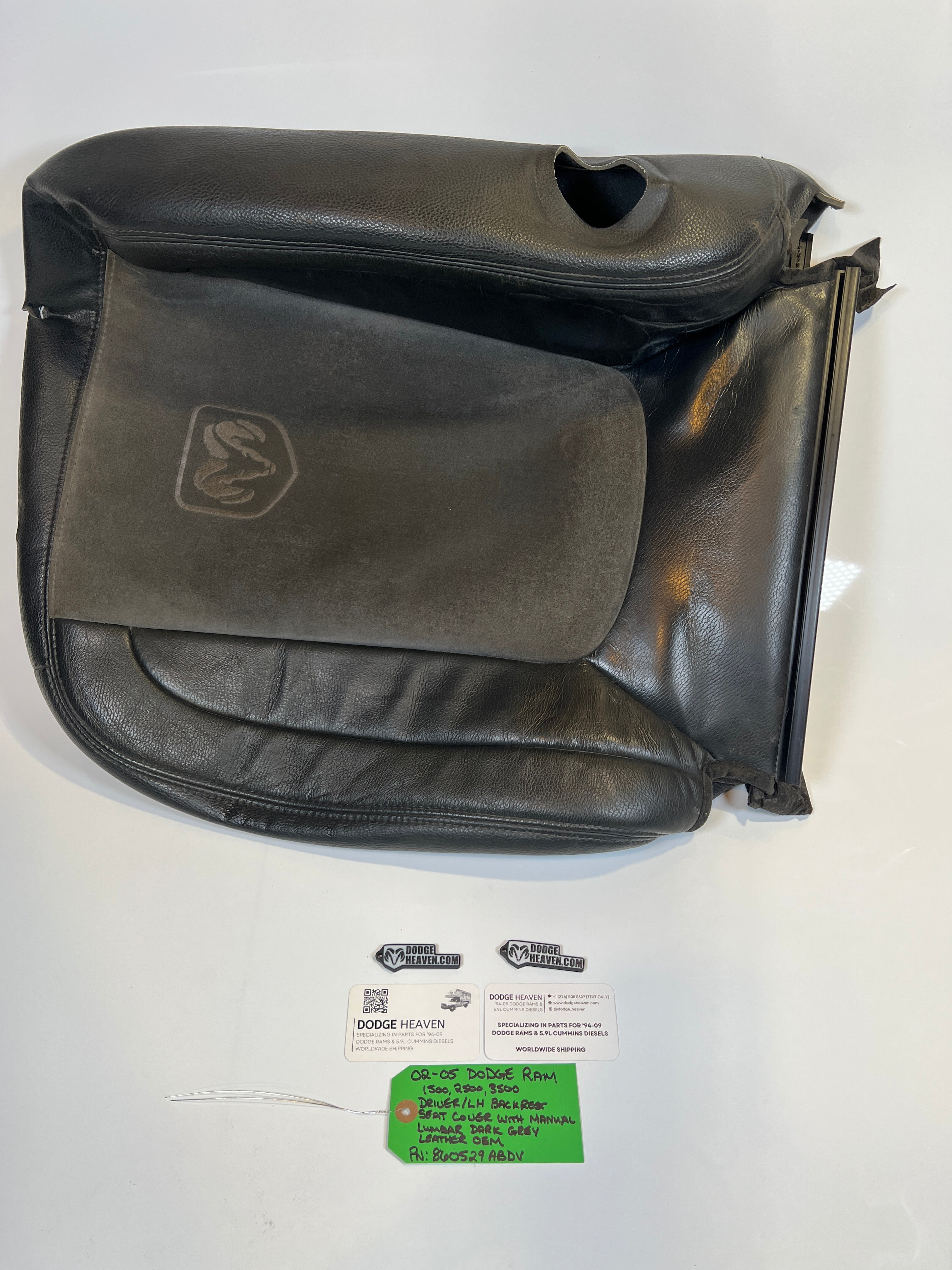 2002-2005 Dodge Ram Driver Side Front Seat Back Cover Manual Lumbar