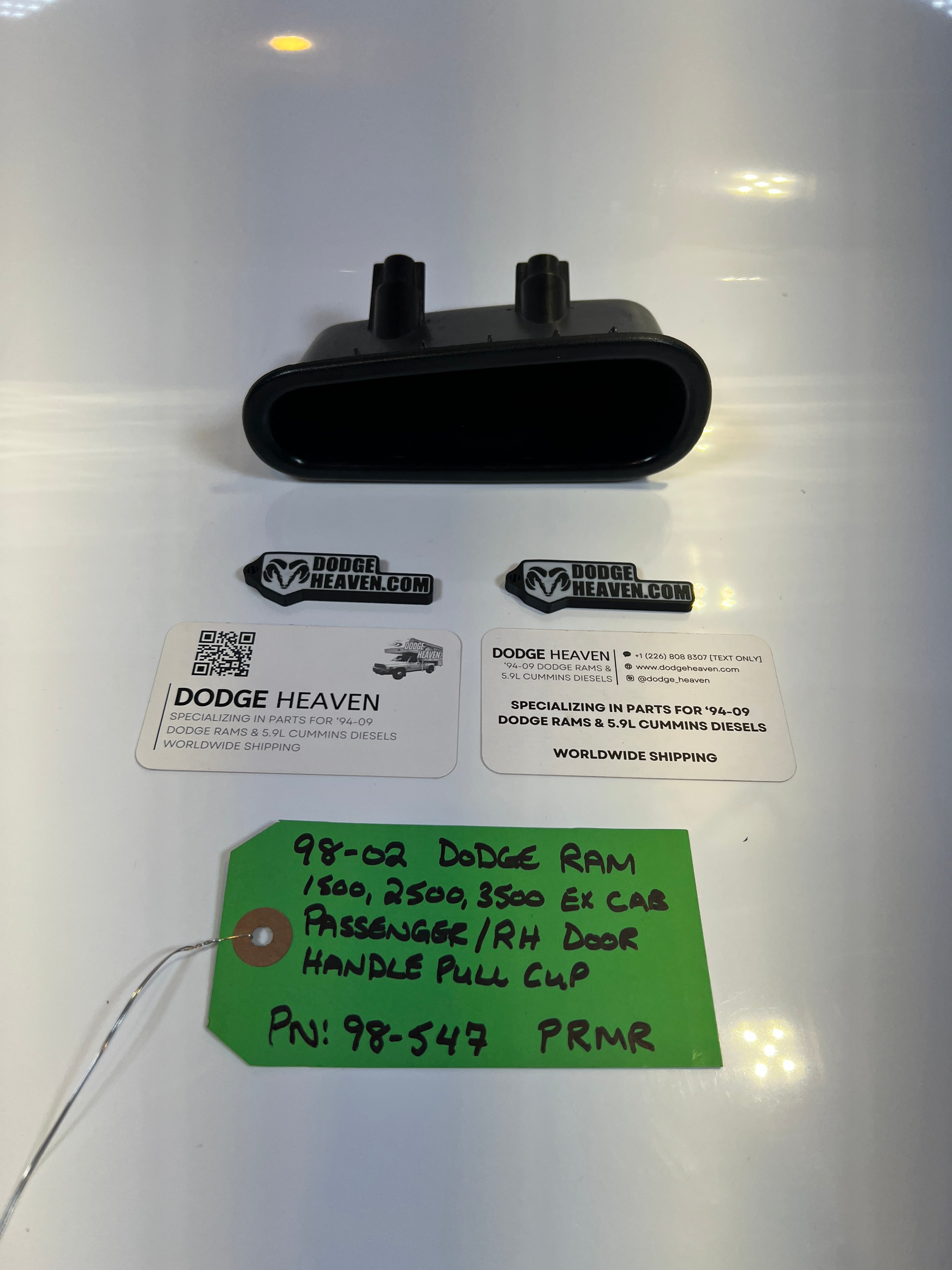 1998-2002 Dodge Ram Passenger Front Door Panel Pull Handle Cup 1500 2500 3500