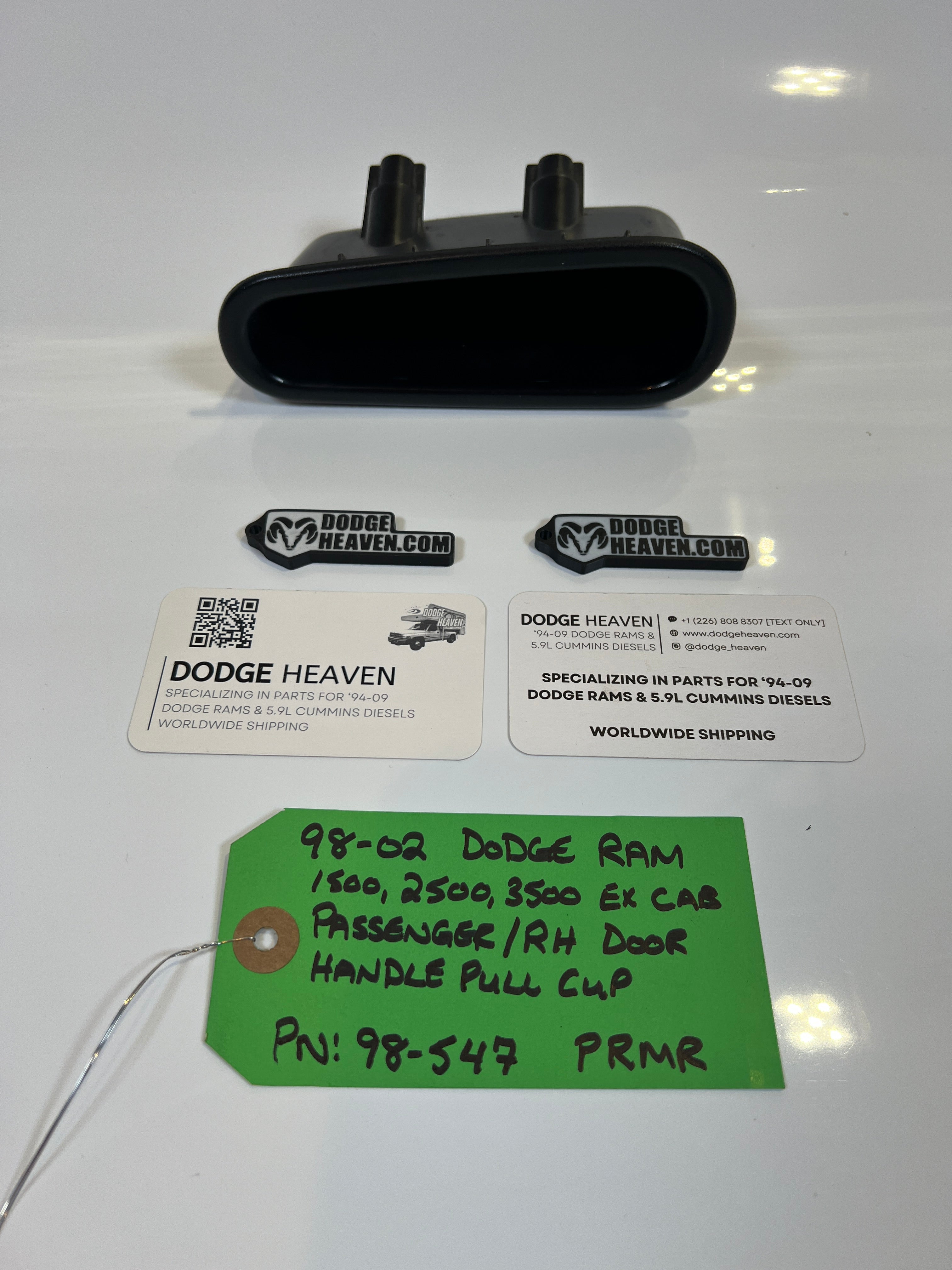 1998-2002 Dodge Ram Passenger Front Door Panel Pull Handle Cup 1500 2500 3500