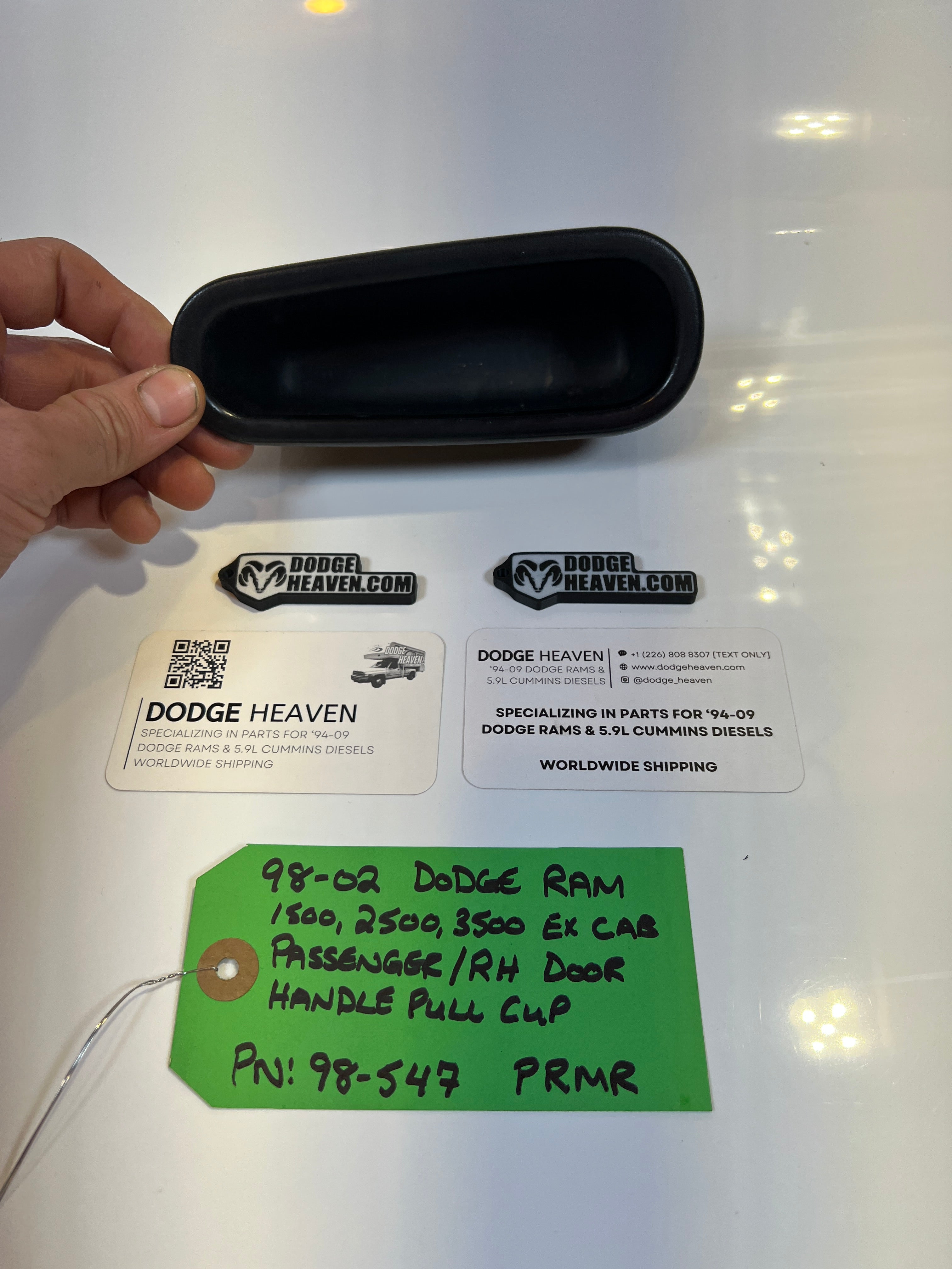 1998-2002 Dodge Ram Passenger Front Door Panel Pull Handle Cup 1500 2500 3500