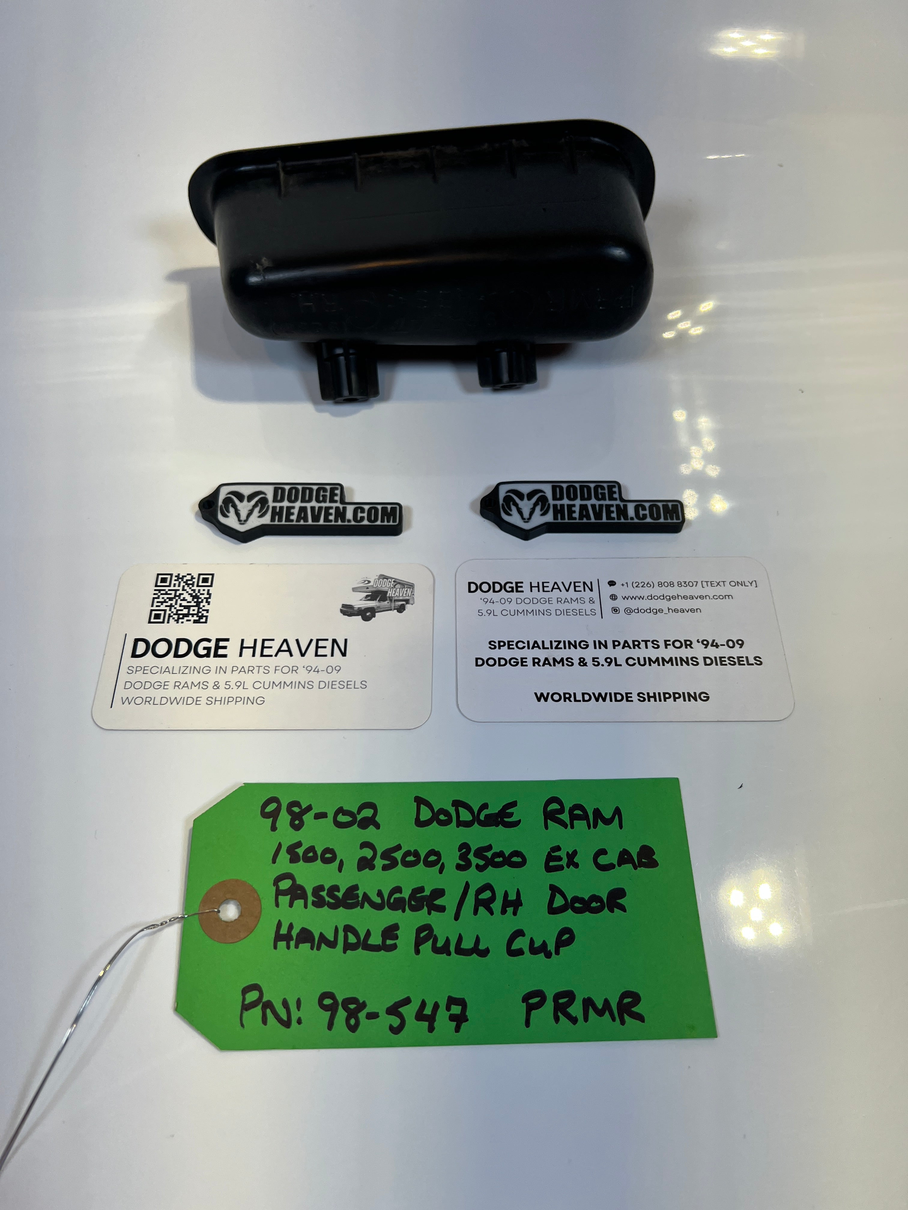 1998-2002 Dodge Ram Passenger Front Door Panel Pull Handle Cup 1500 2500 3500