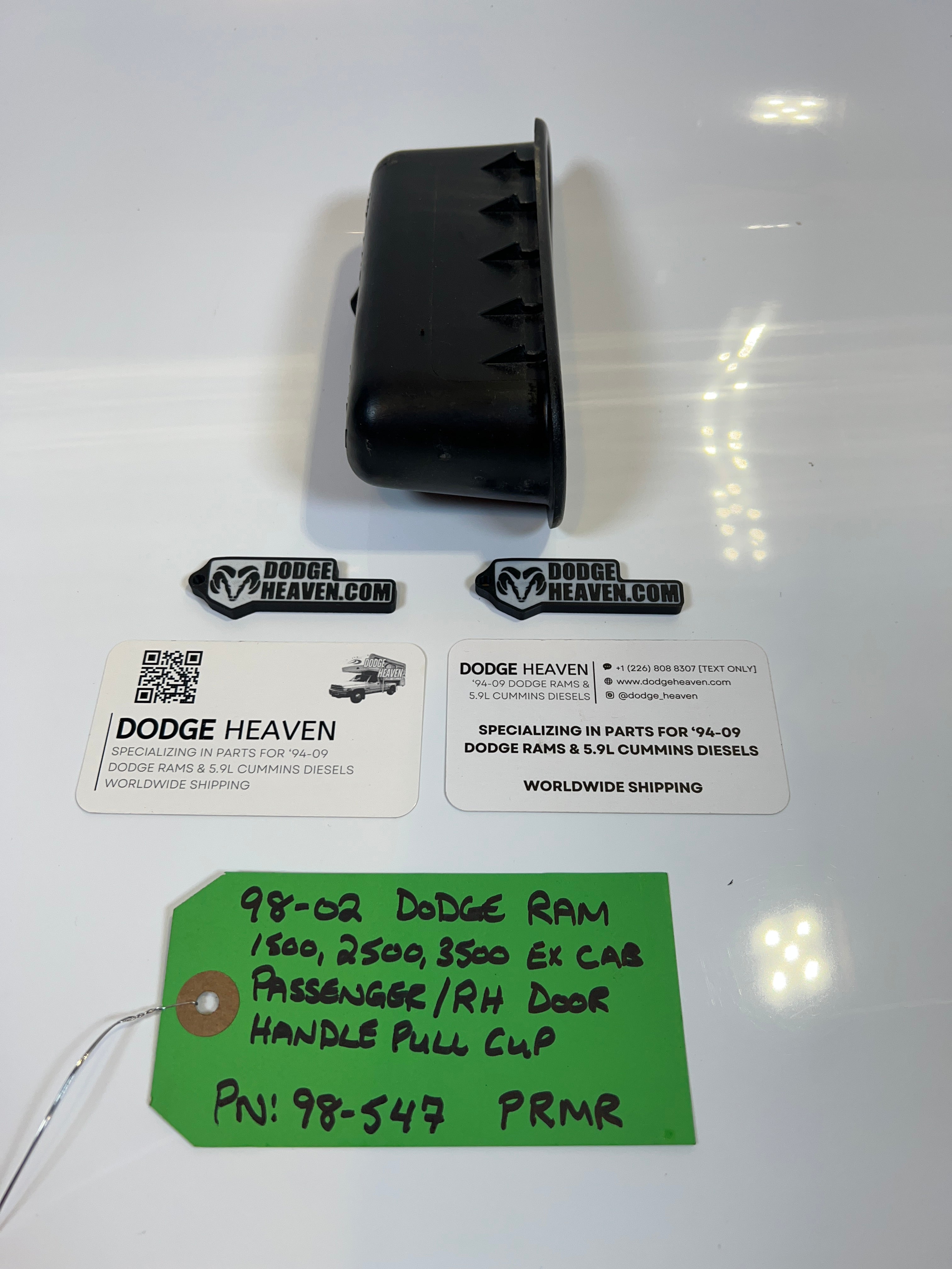 1998-2002 Dodge Ram Passenger Front Door Panel Pull Handle Cup 1500 2500 3500