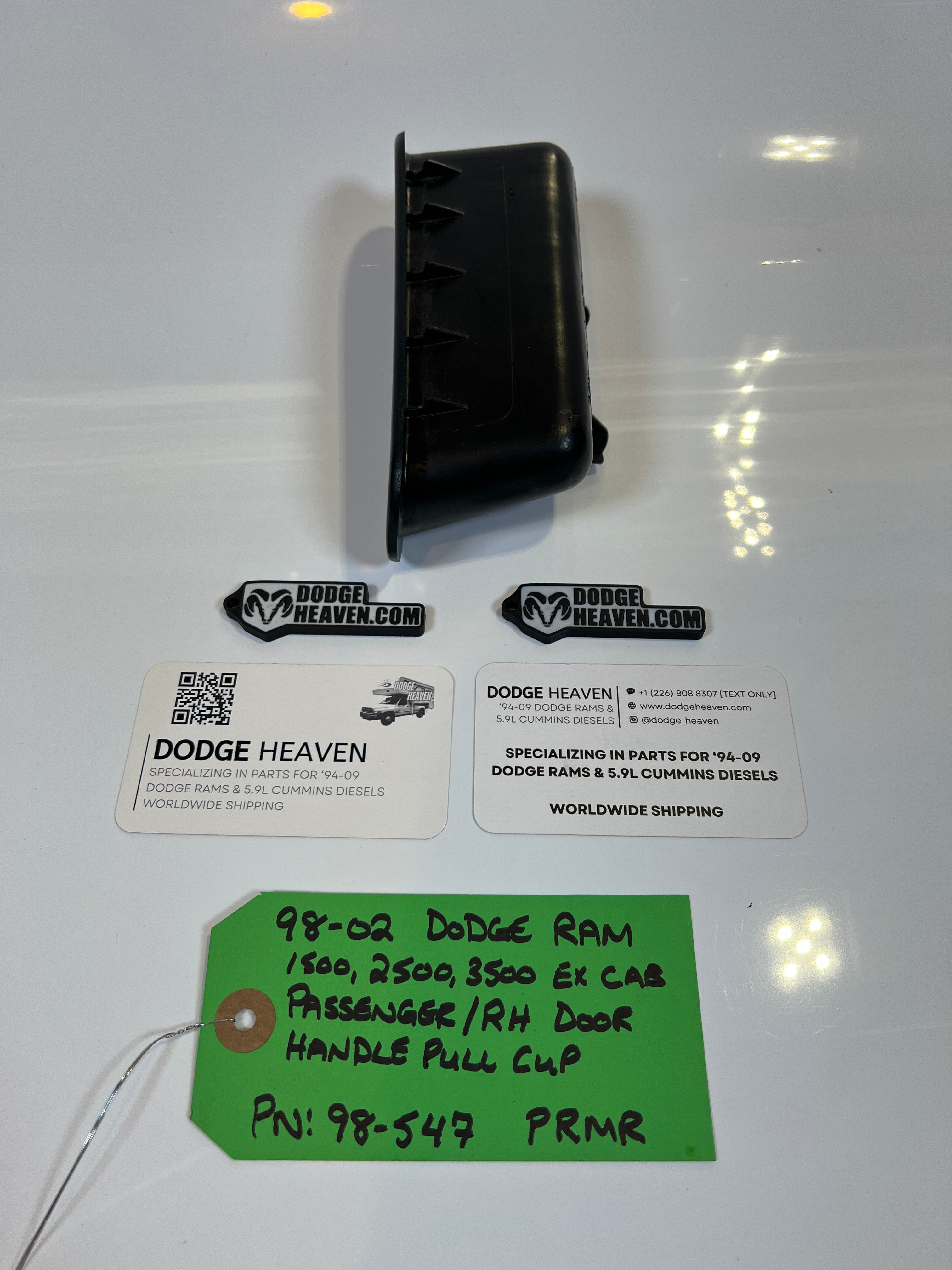 1998-2002 Dodge Ram Passenger Front Door Panel Pull Handle Cup 1500 2500 3500