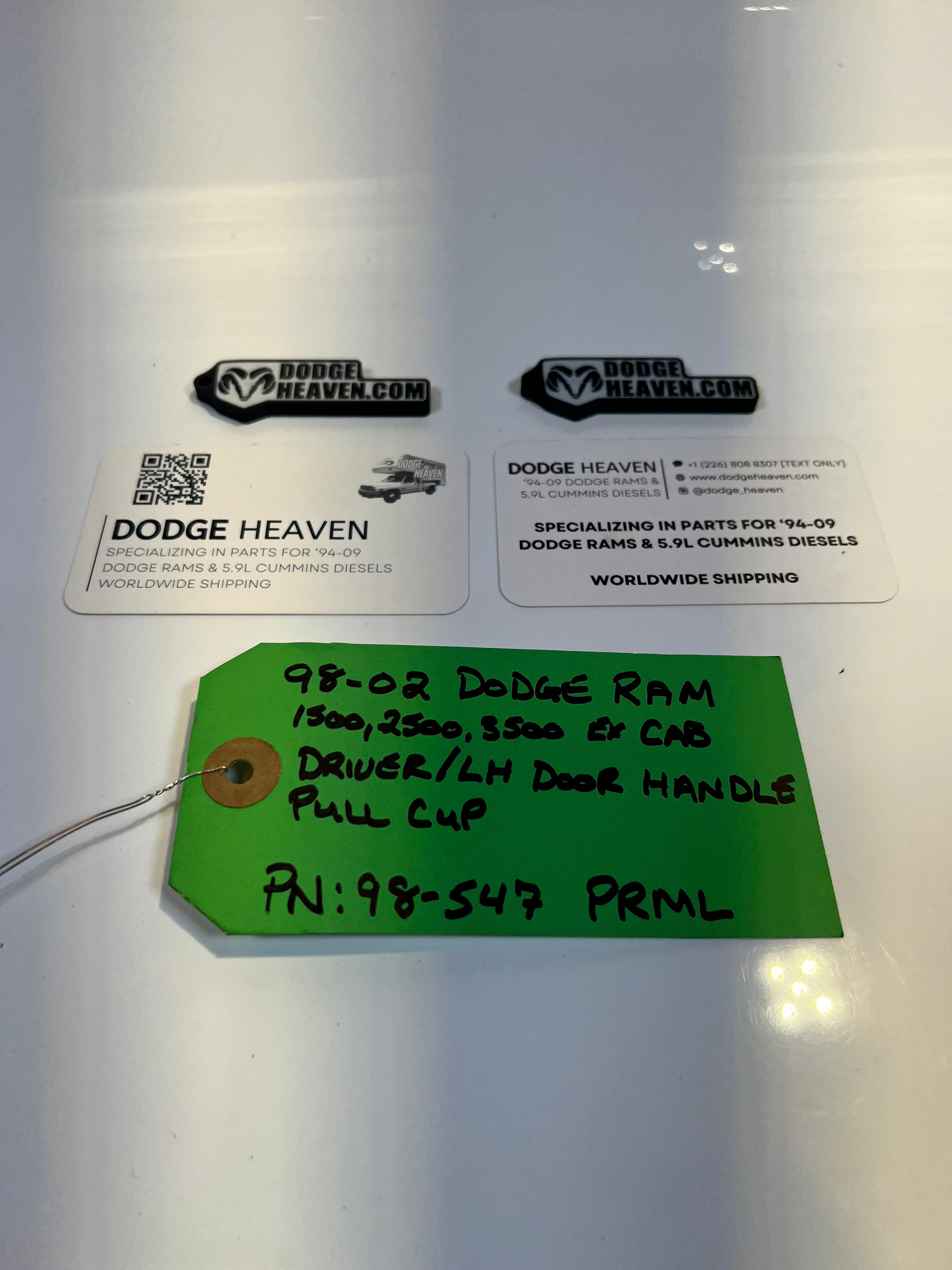 1998-2002 Dodge Ram Driver Front Door Panel Pull Handle Cup 1500 2500 3500