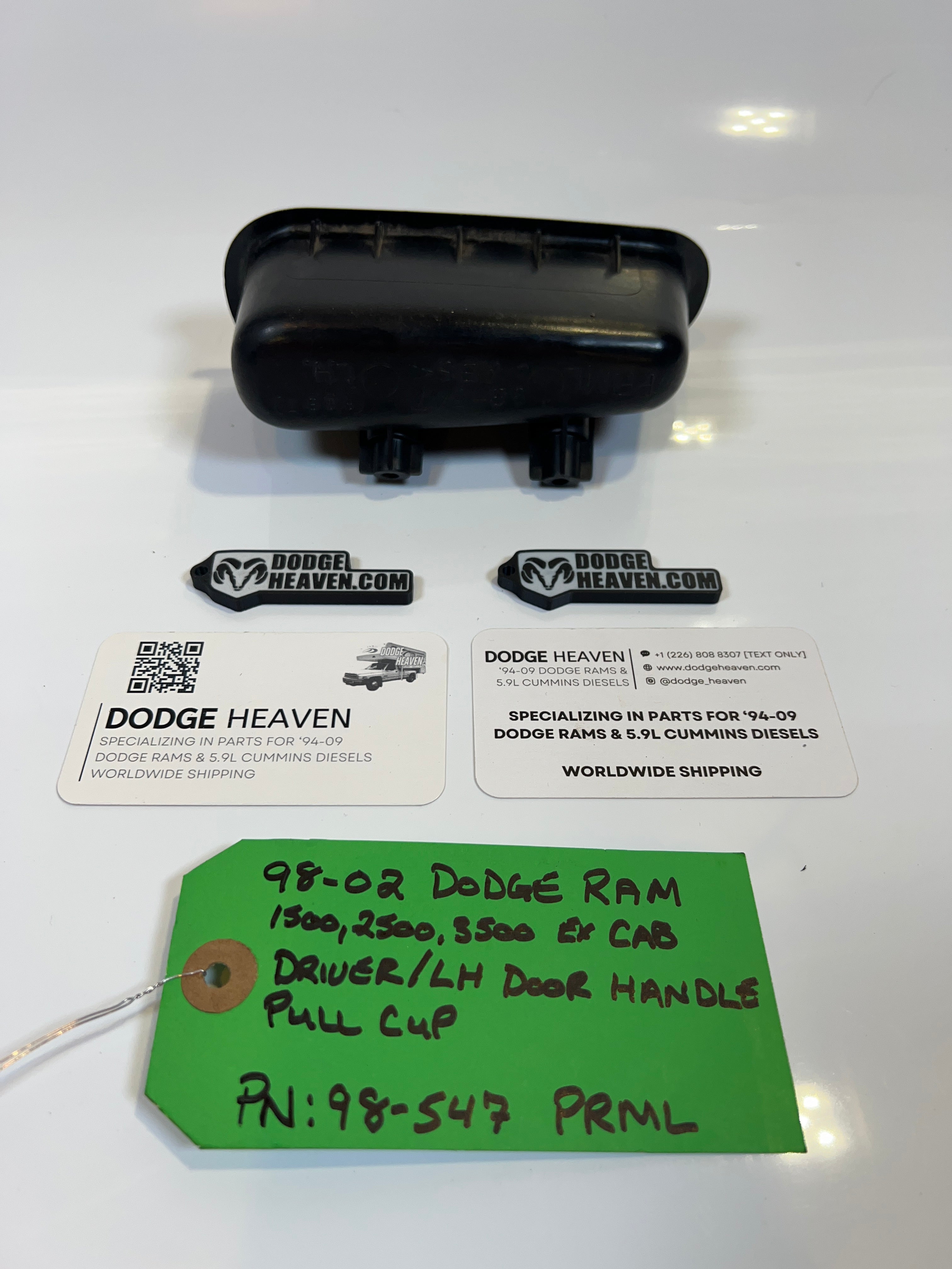 1998-2002 Dodge Ram Driver Front Door Panel Pull Handle Cup 1500 2500 3500