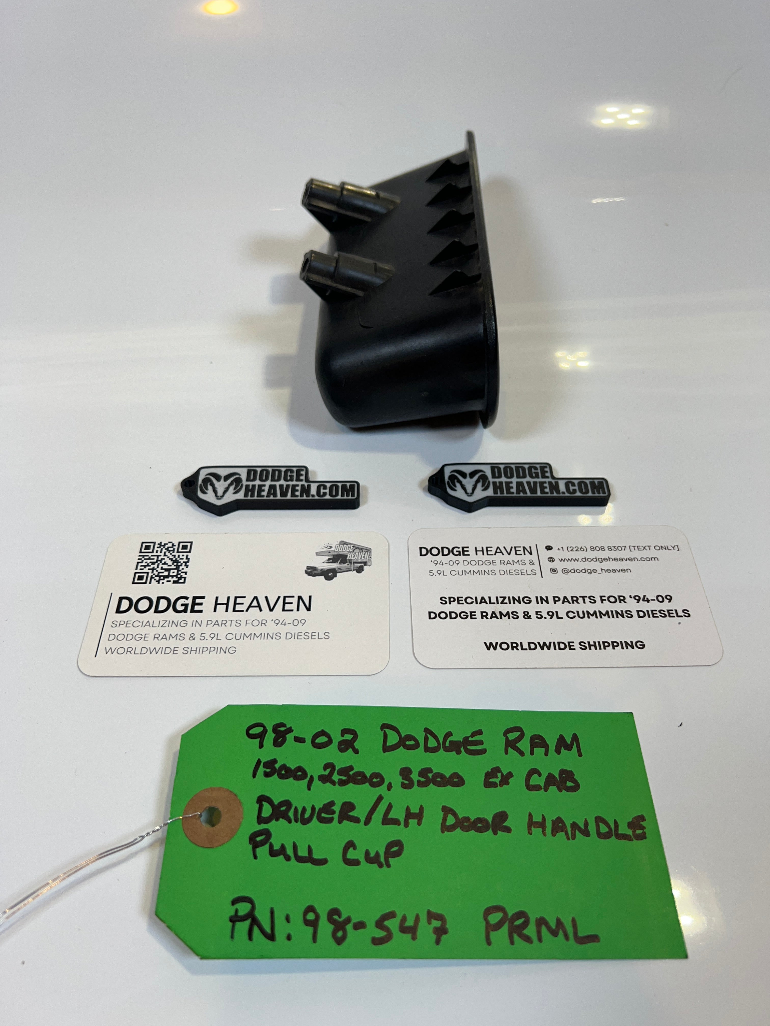 1998-2002 Dodge Ram Driver Front Door Panel Pull Handle Cup 1500 2500 3500