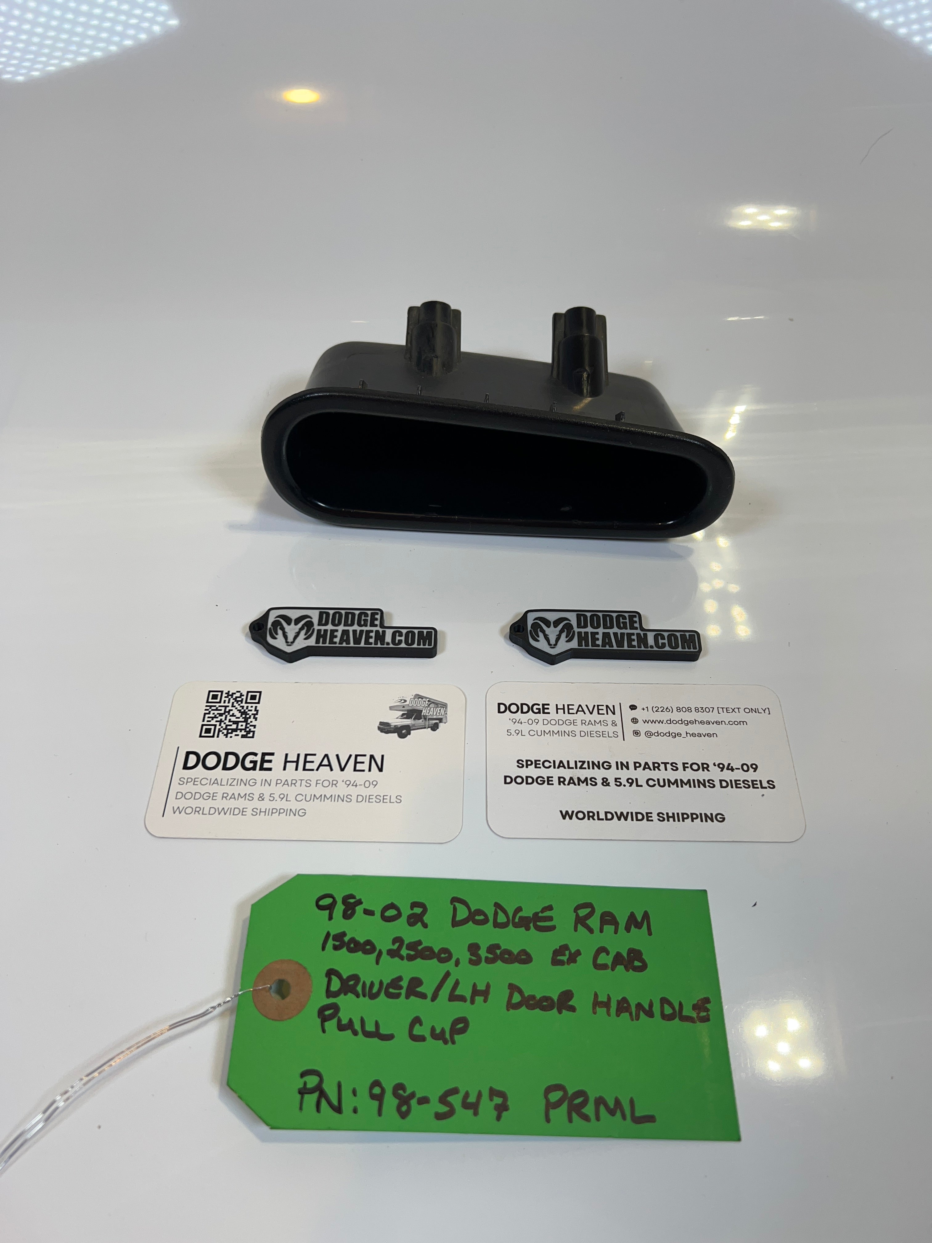 1998-2002 Dodge Ram Driver Front Door Panel Pull Handle Cup 1500 2500 3500