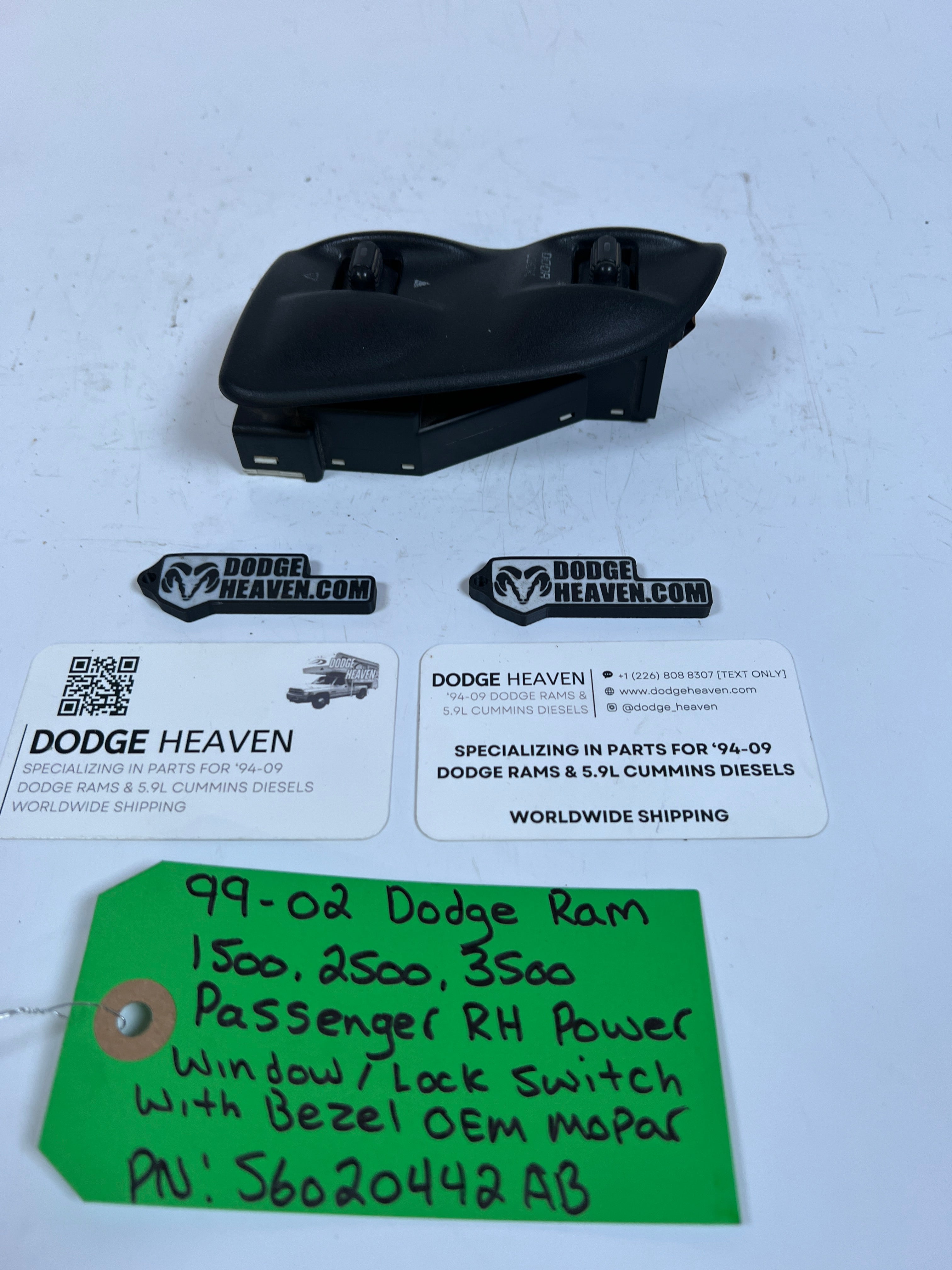 1999-2002 Dodge Ram Passenger Power Window / Lock Switch W Bezel