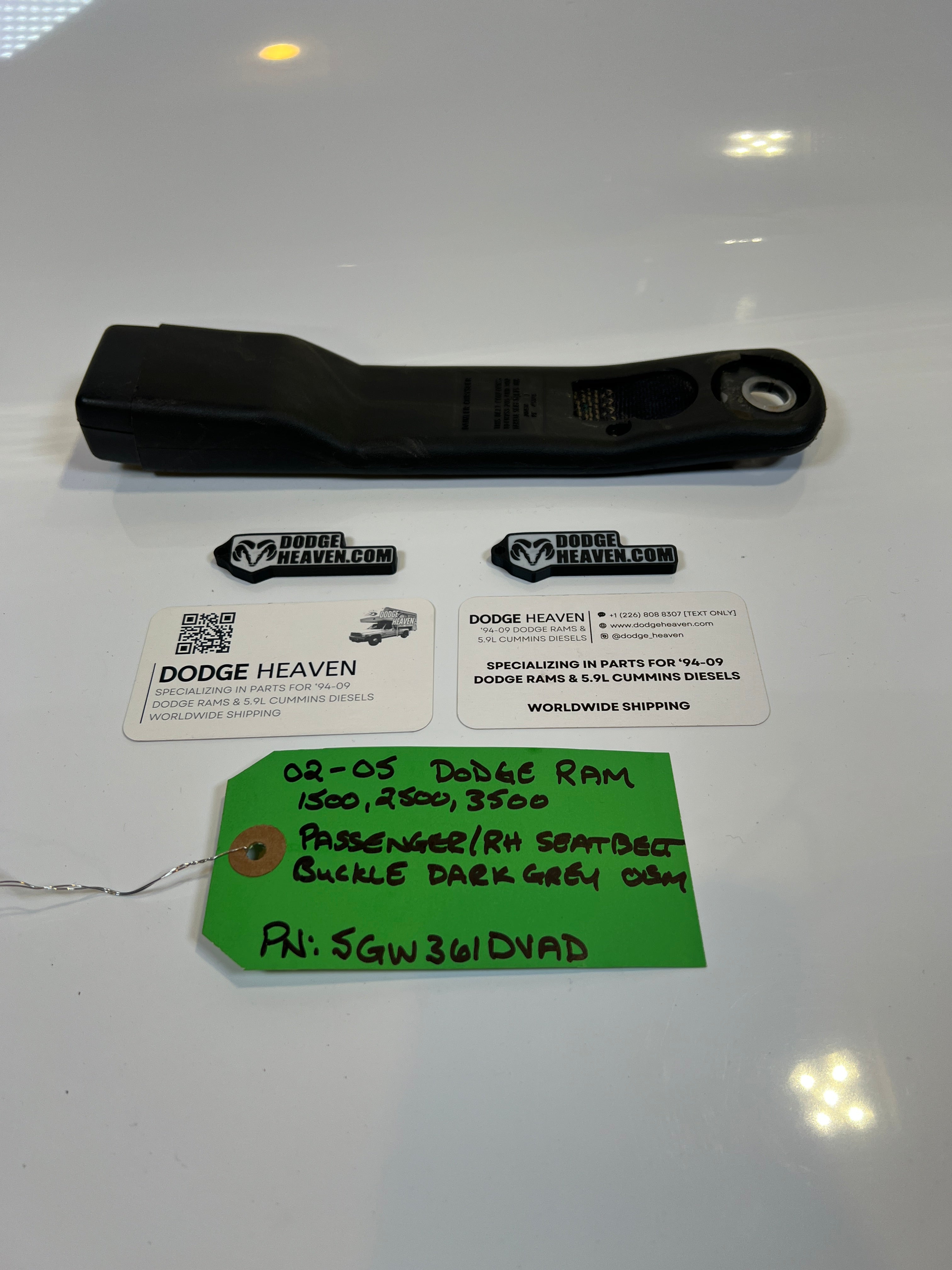 2002-2005 Dodge Ram Front Passenger Seatbelt buckle 1500 2500 3500