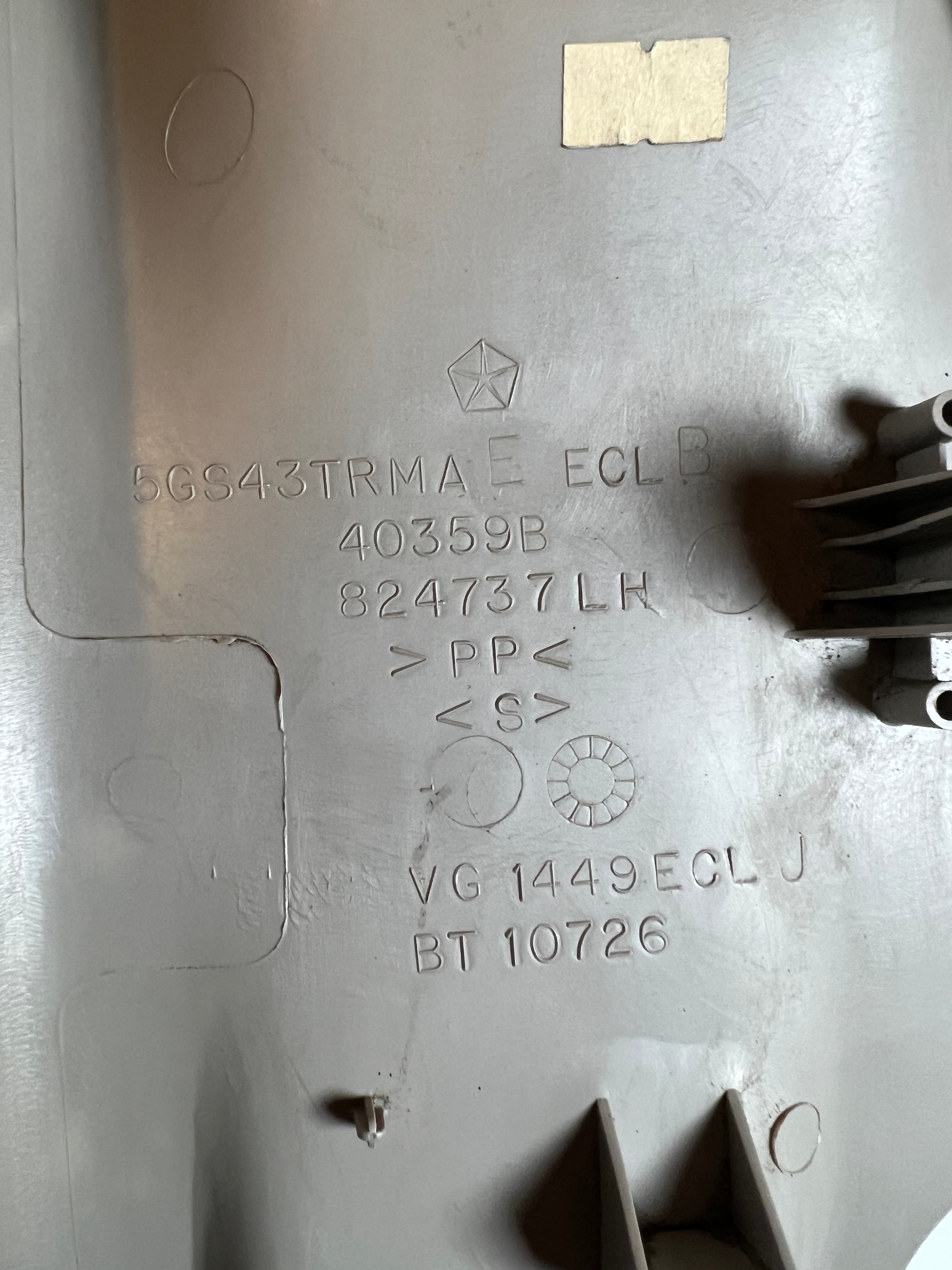 2002-2009 Dodge Ram Driver Side Upper C Pillar Trim