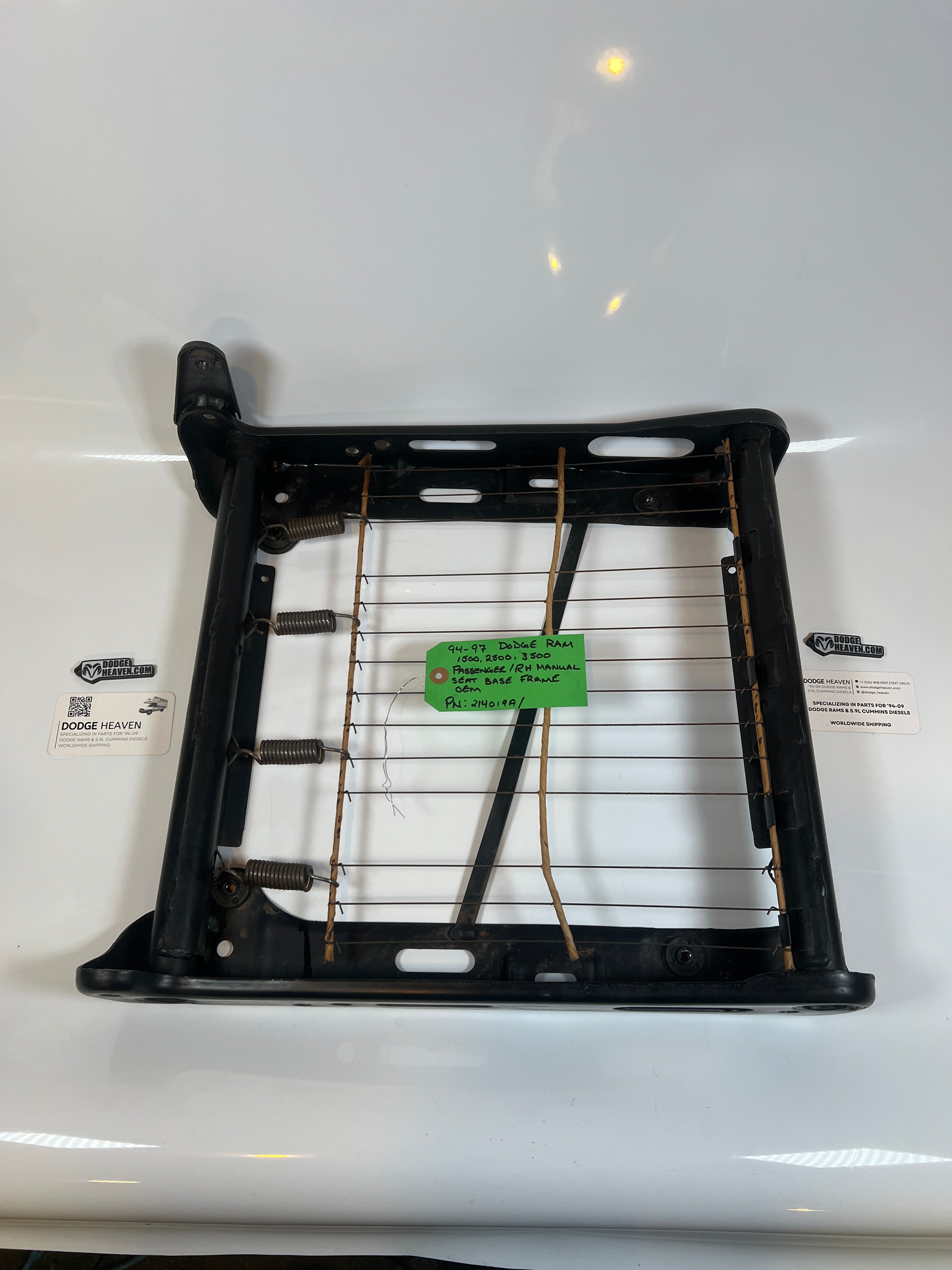 1994-1997 Dodge Ram Passenger / RH Manual Seat Base Frame
