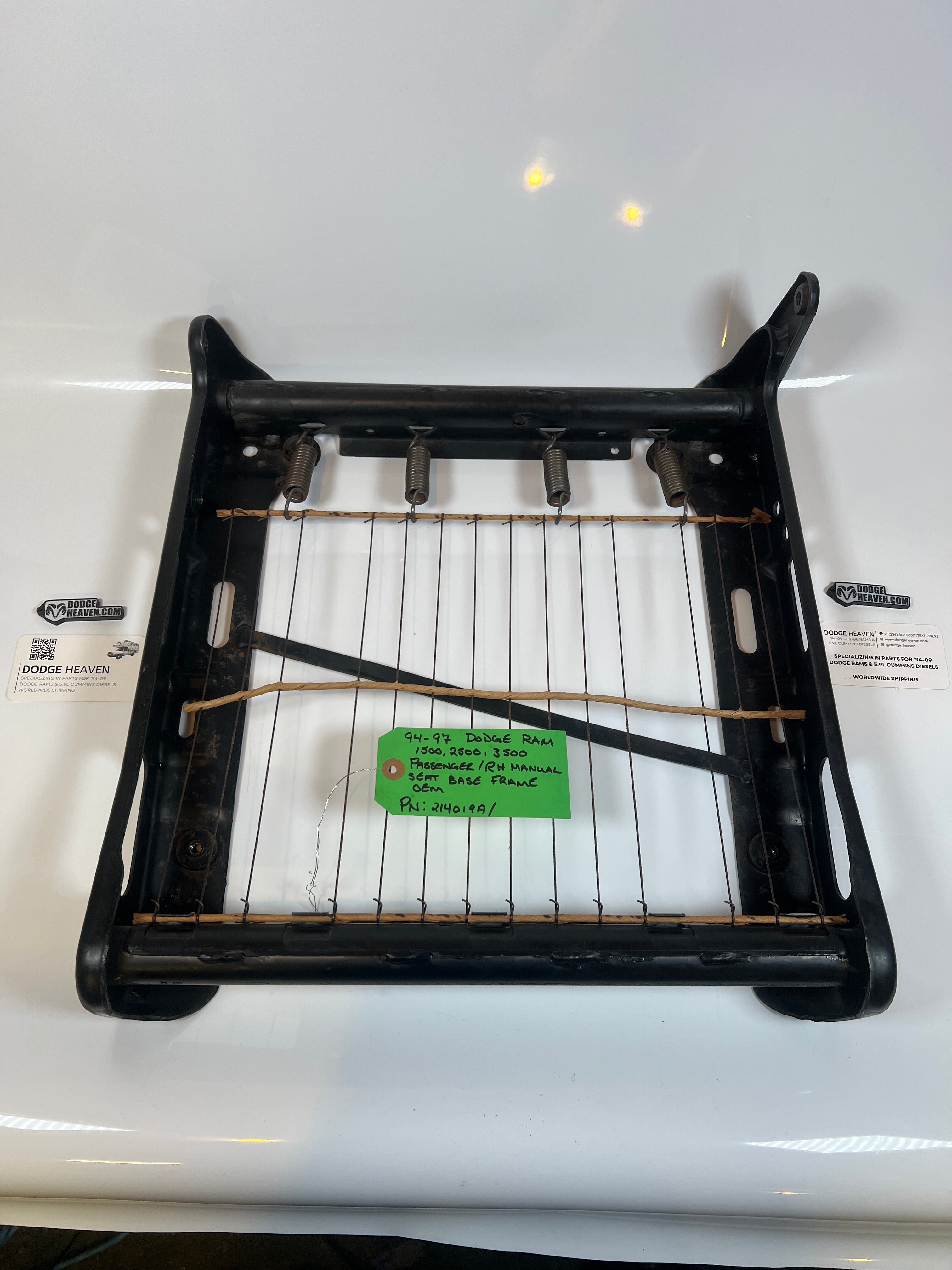 1994-1997 Dodge Ram Passenger / RH Manual Seat Base Frame