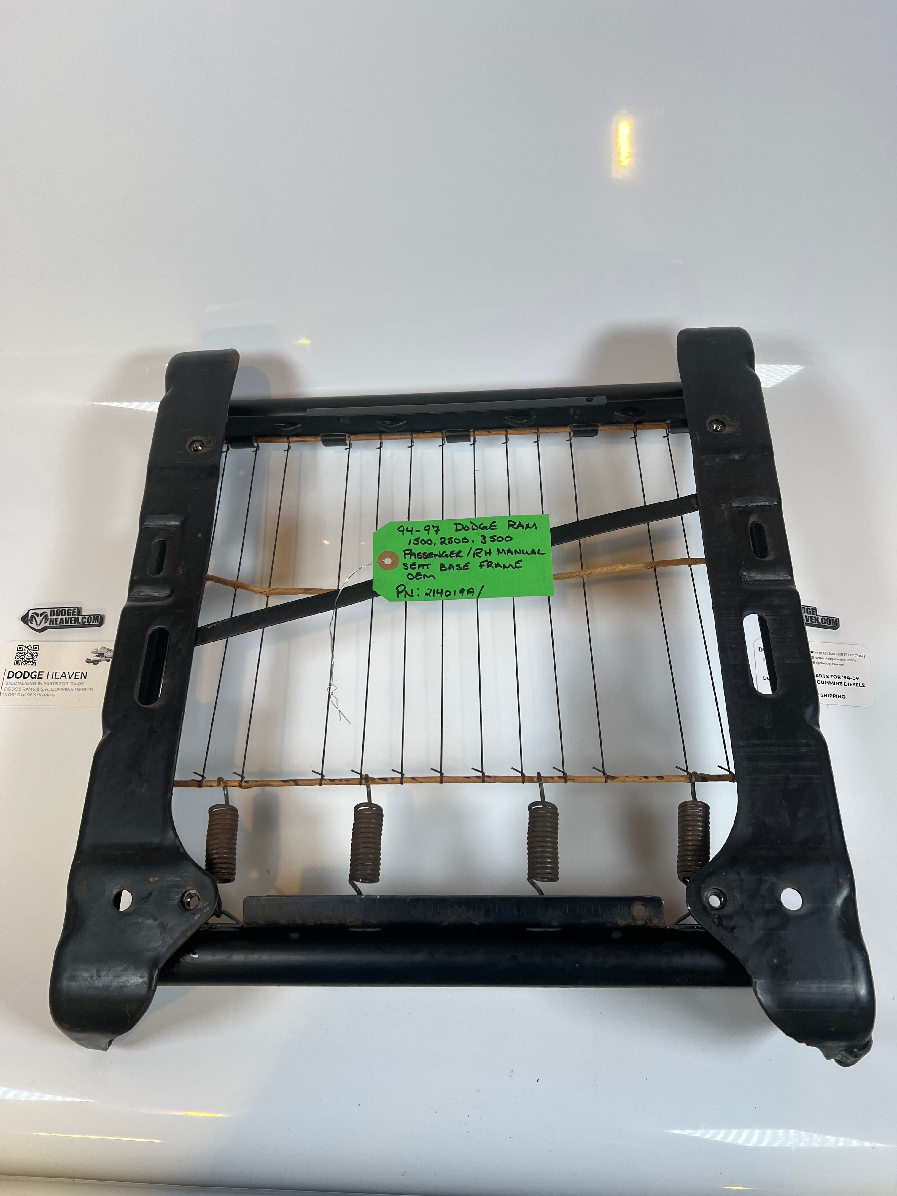 1994-1997 Dodge Ram Passenger / RH Manual Seat Base Frame