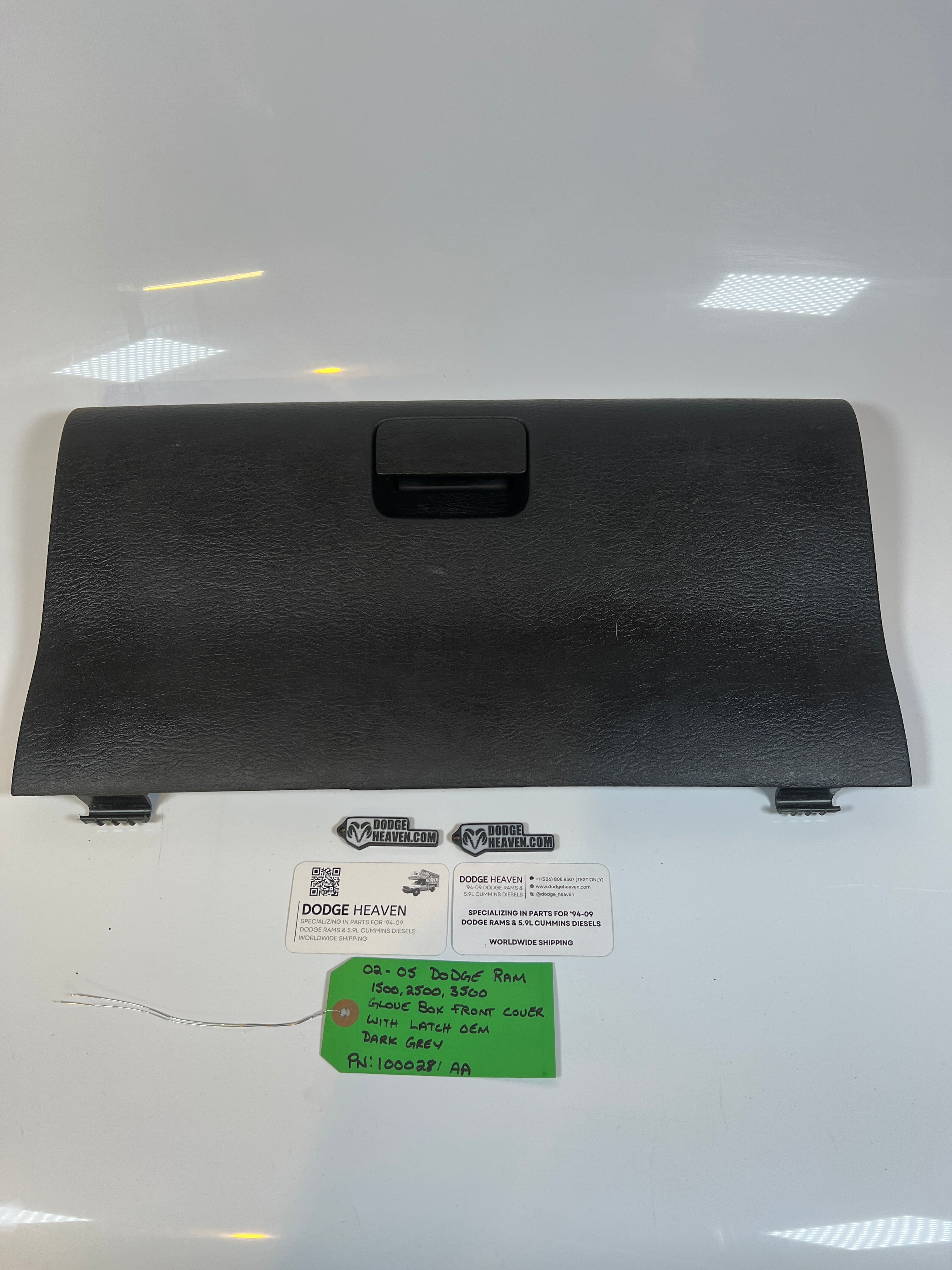 2002-2005 Dodge Ram Glove Box Front Cover W Latch Dark Slate Grey