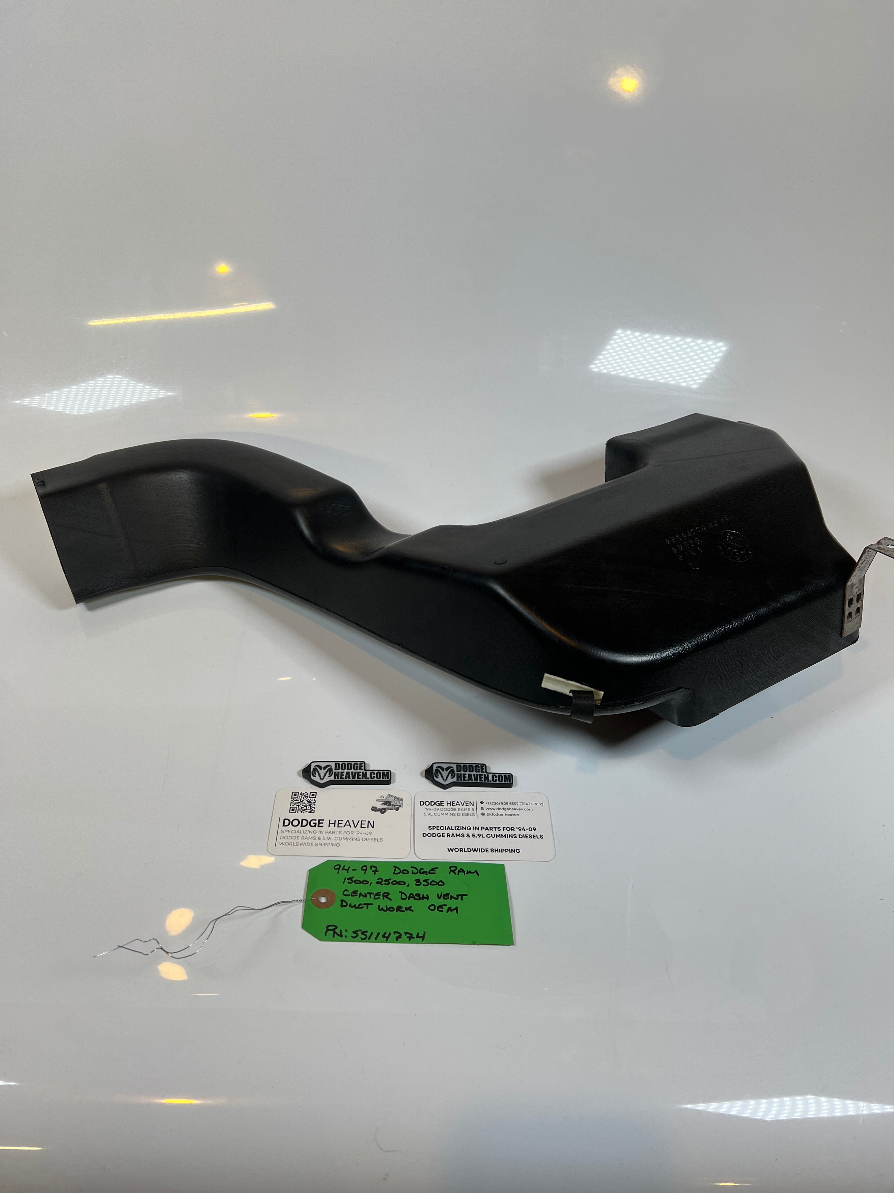 1994-1997 Dodge Ram Center Dash Vent Duct Work 1500 2500 3500